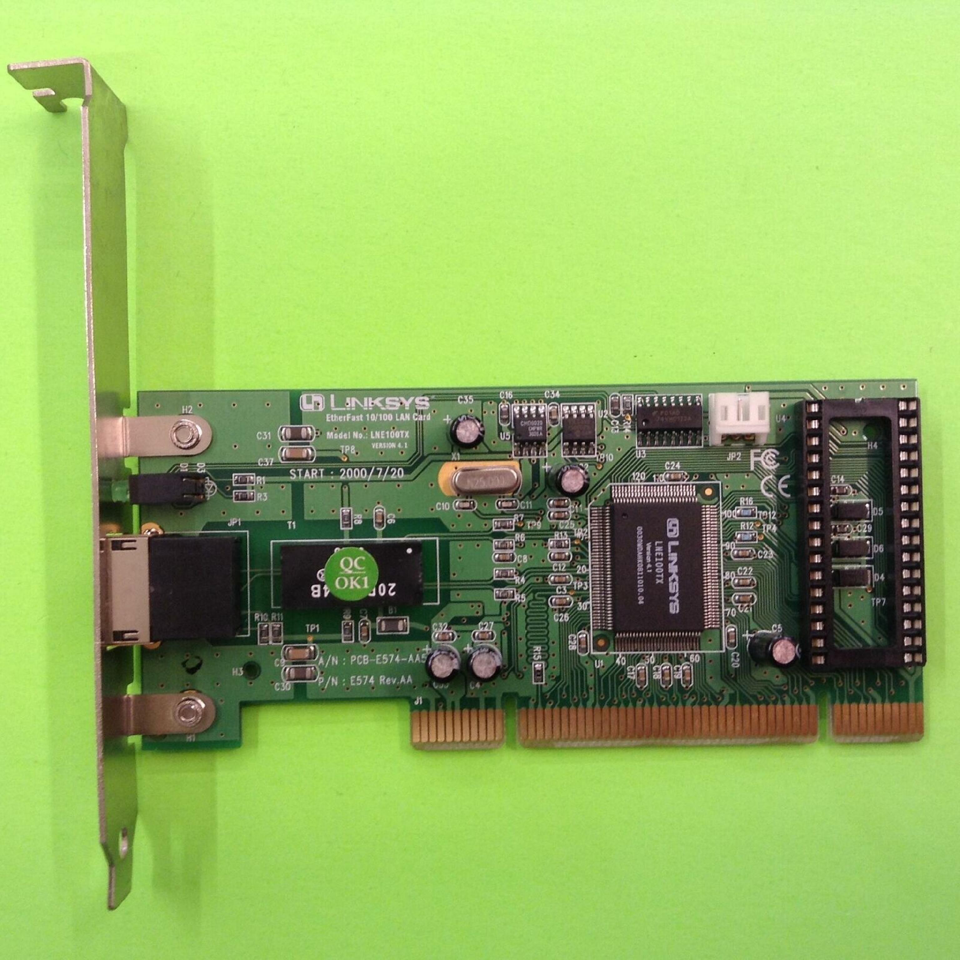 LINKSYS E574 10/100 PCI NETWORK CARD 10/100BASE TX LAN