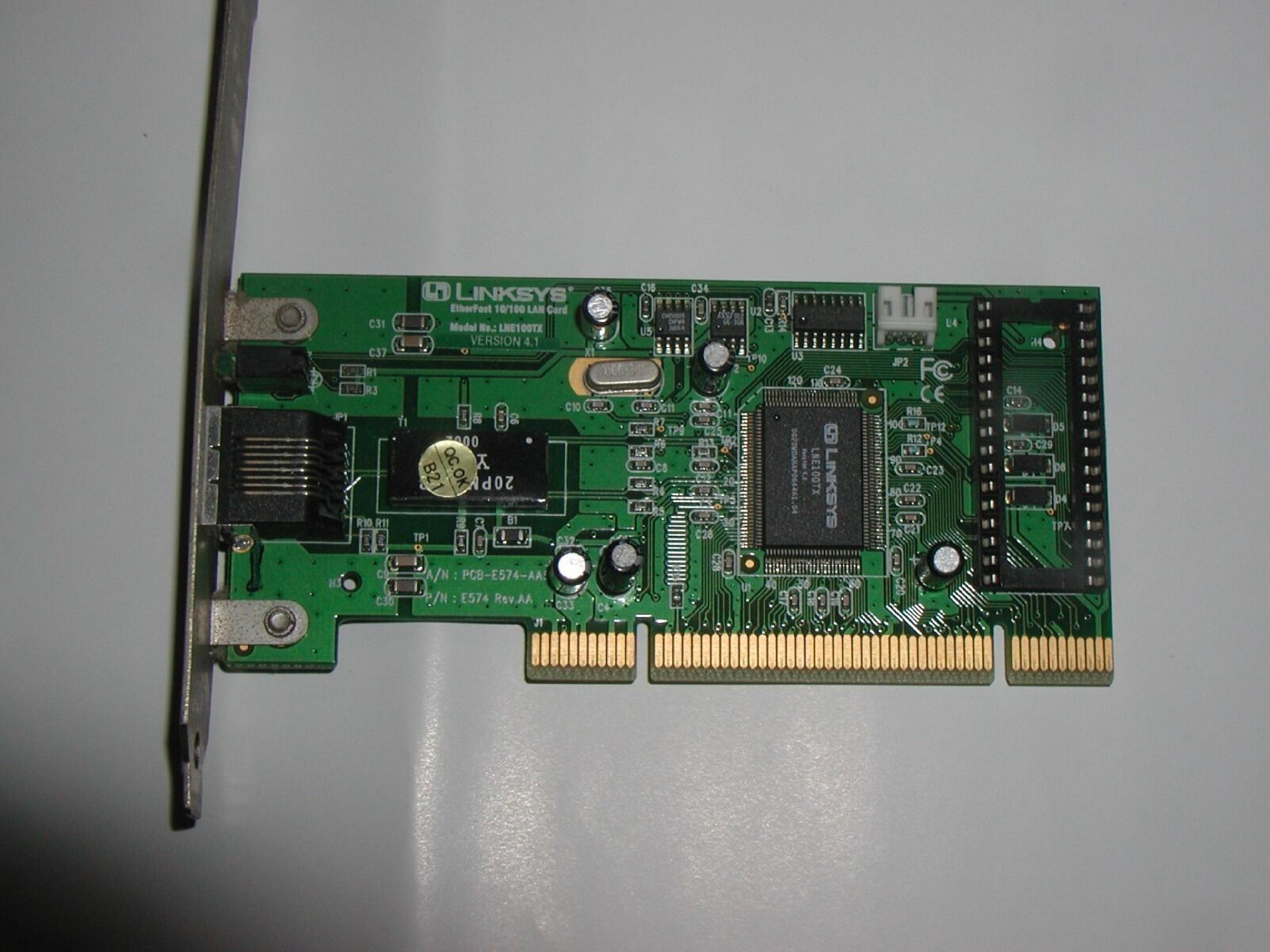 LINKSYS E574 10/100 PCI NETWORK CARD 10/100BASE TX LAN