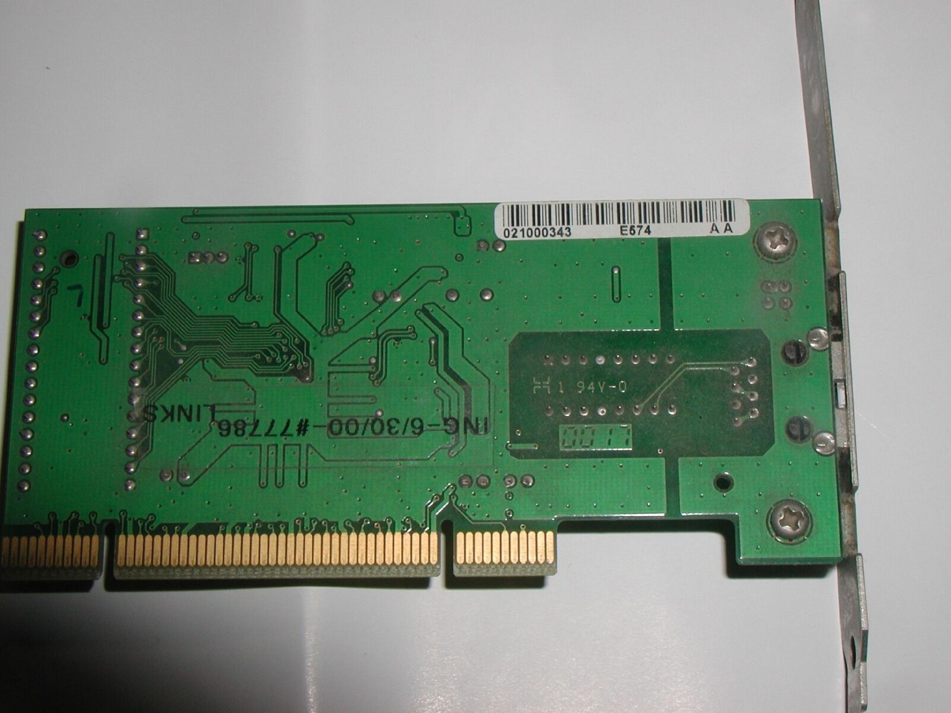 LINKSYS E574 10/100 PCI NETWORK CARD 10/100BASE TX LAN