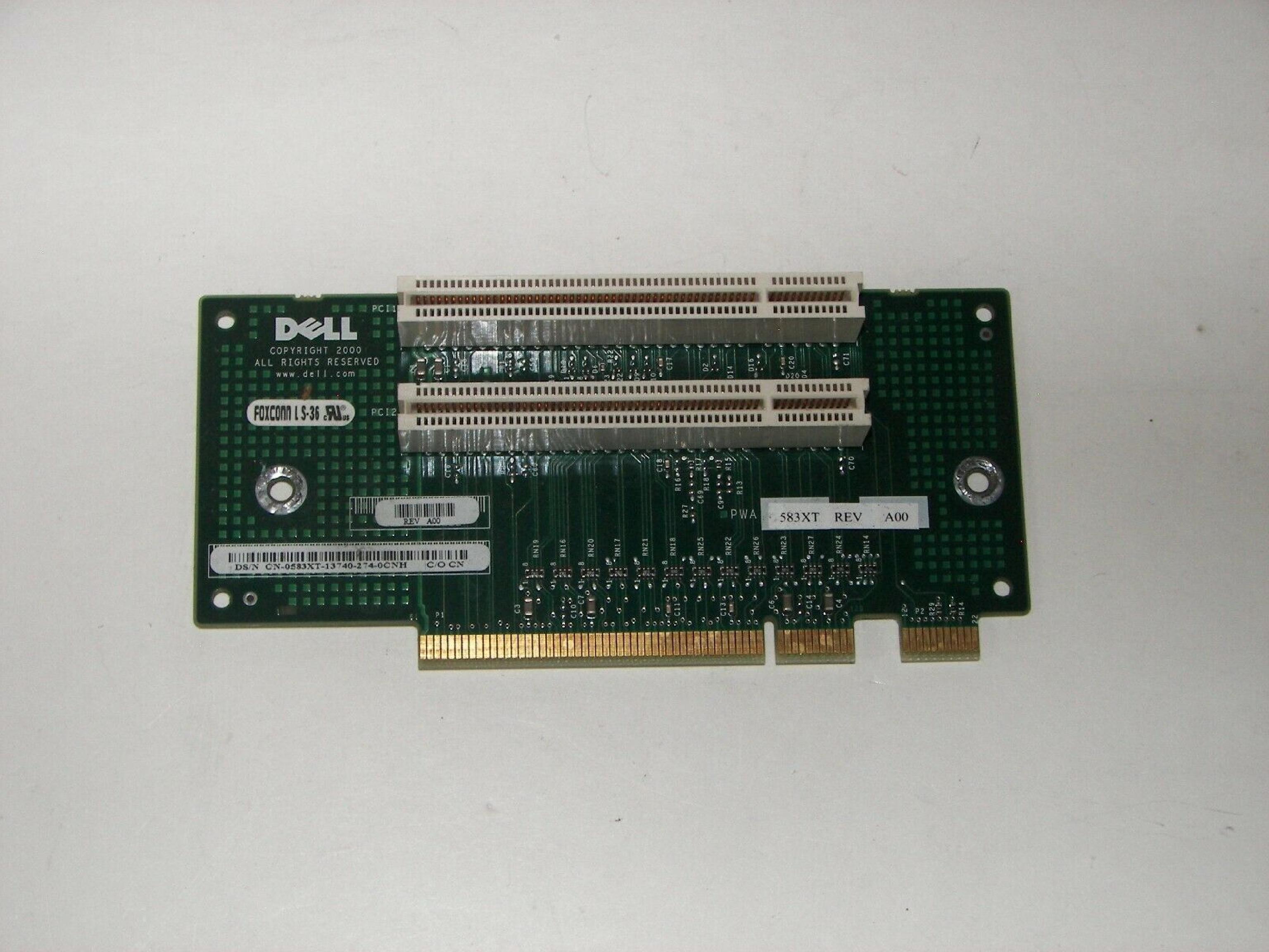 DELL 583XT DIMENSION AND OPTIPLEX RISER BOARD CARD 2 PCI 0583XT