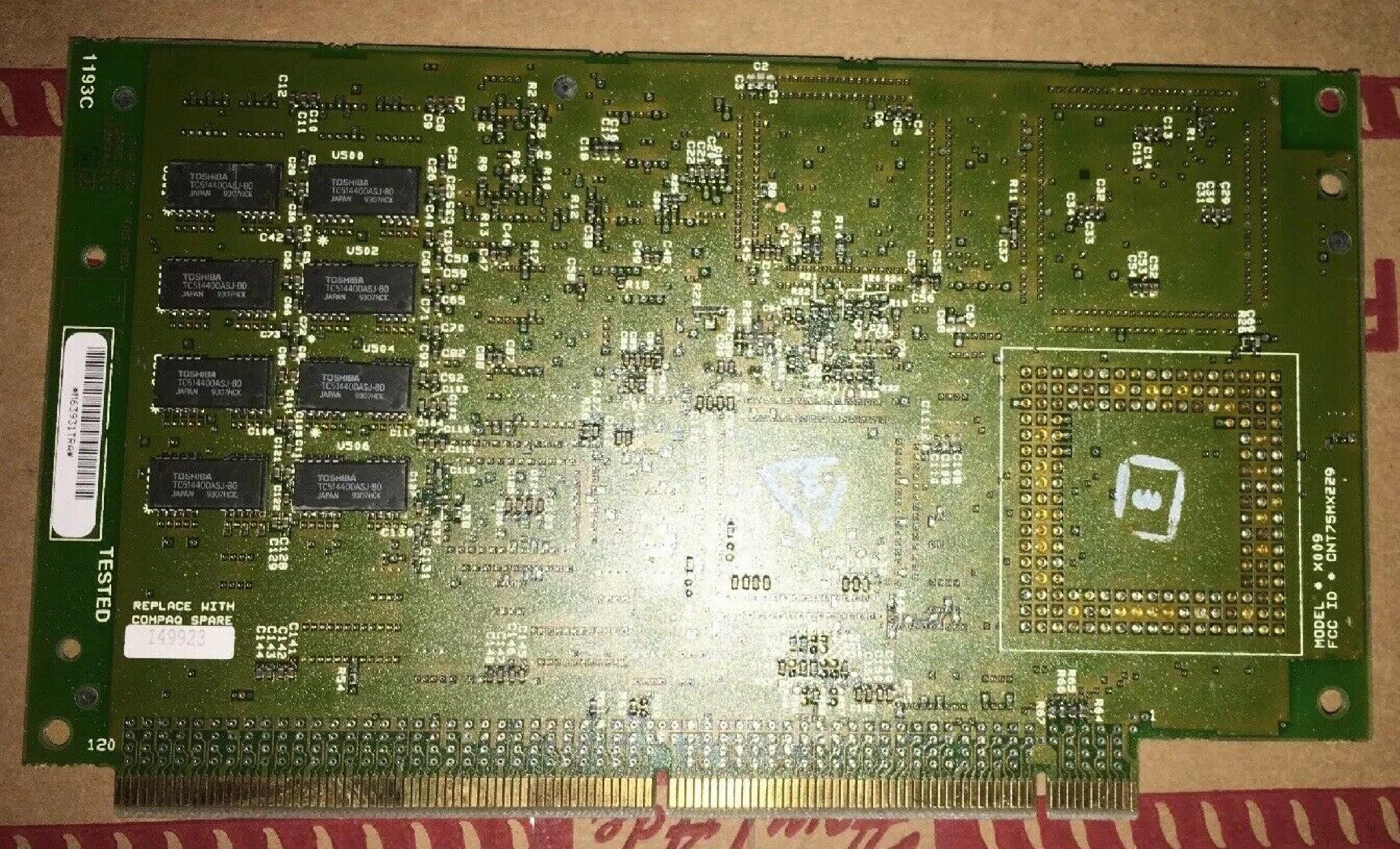 COMPAQ / HEWLETT PACKARD / HP M-BOX CPU 149924-001 486DX/33 BOARD 8MB