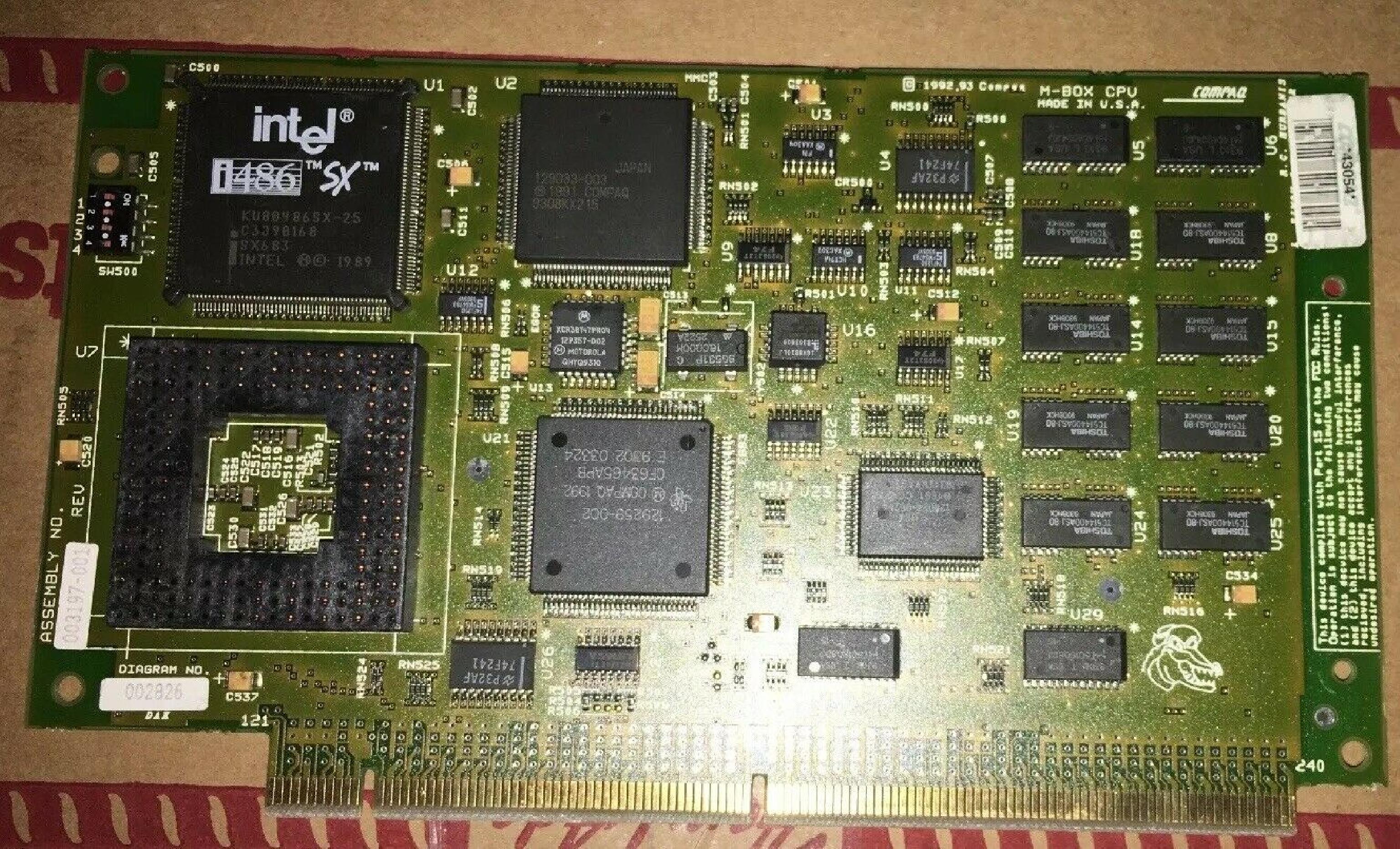 COMPAQ / HEWLETT PACKARD / HP M-BOX CPU 149924-001 486DX/33 BOARD 8MB