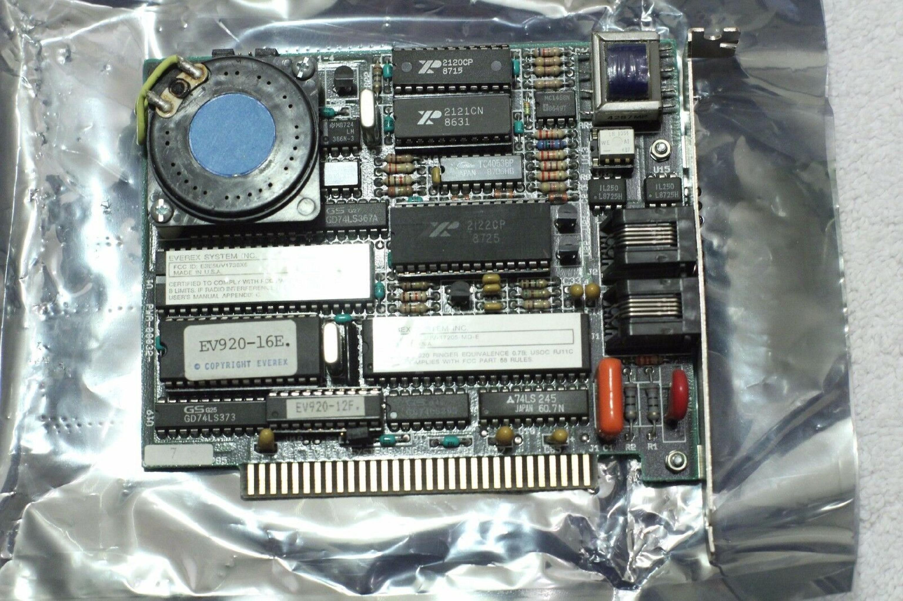 EVEREX EV-920 EV-920 1200 INTERNAL MODEM ISA