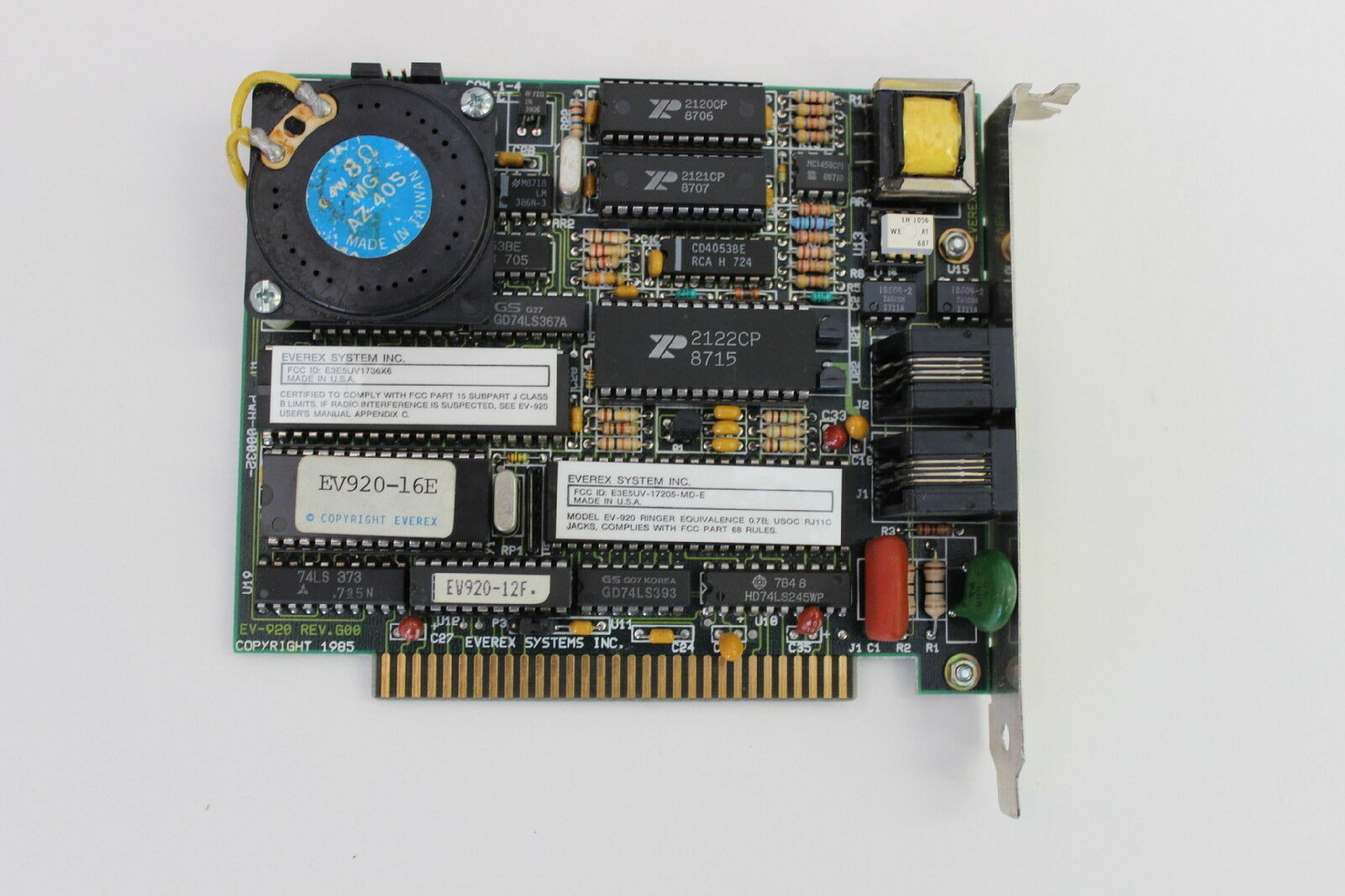 EVEREX EV-920 EV-920 1200 INTERNAL MODEM ISA