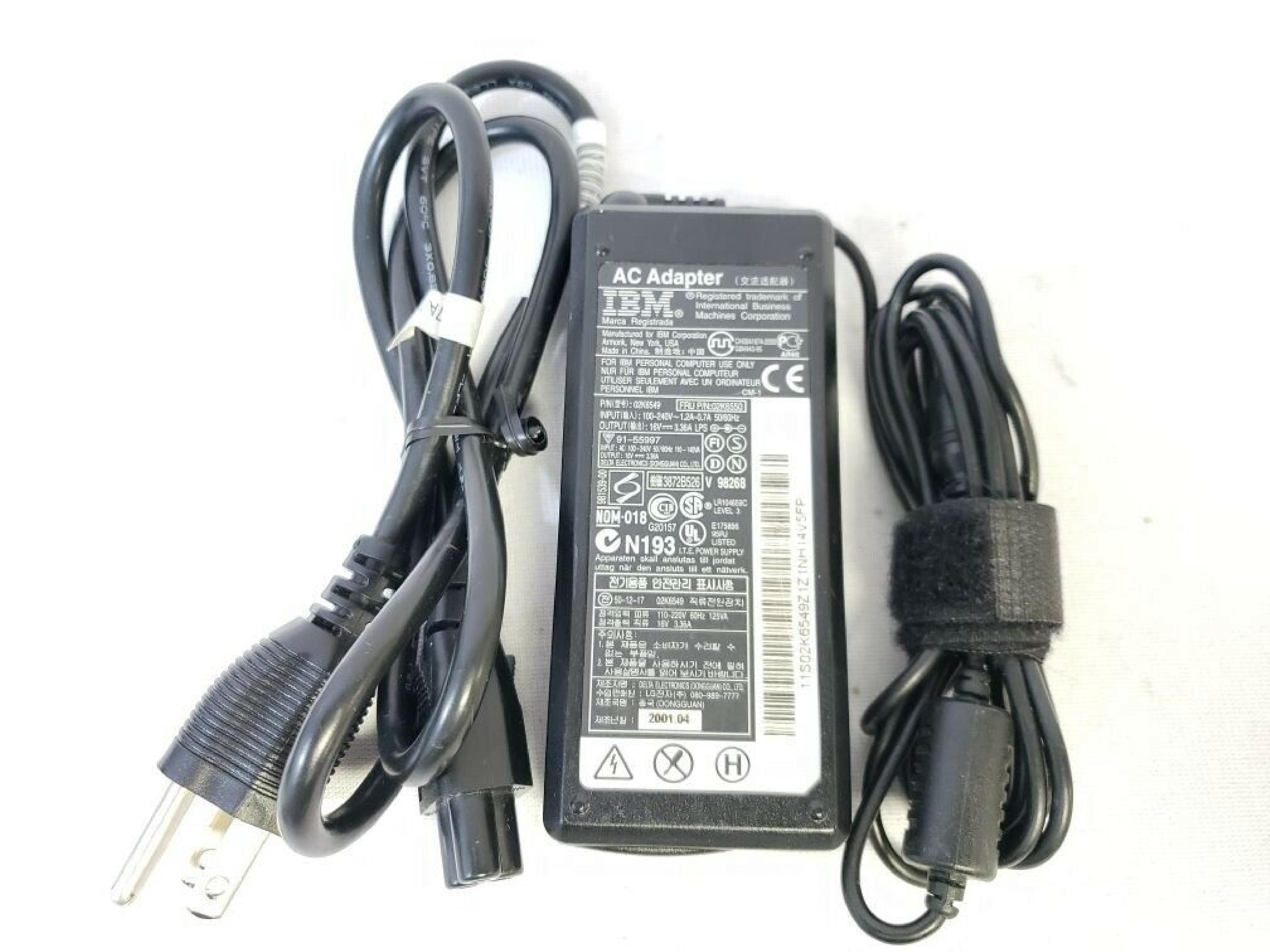 IBM 02K6549 AC ADAPTER 16V 3.36AMP LPS OUTPUT