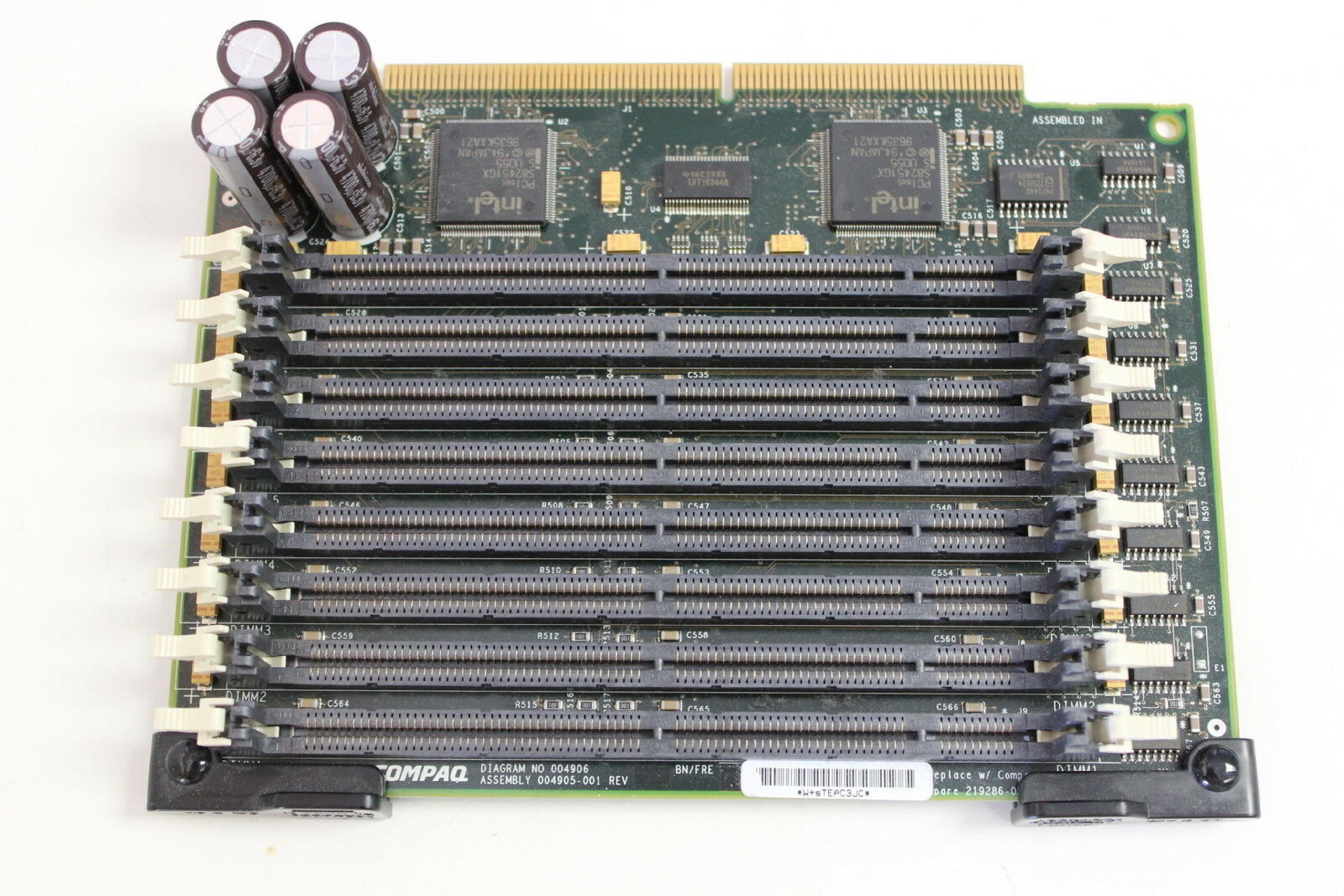 COMPAQ / HEWLETT PACKARD / HP 219286-001 MEMORY EXPANSION BOARD W/ 8-SLOTS 686 DIMM, WITH MEMORY