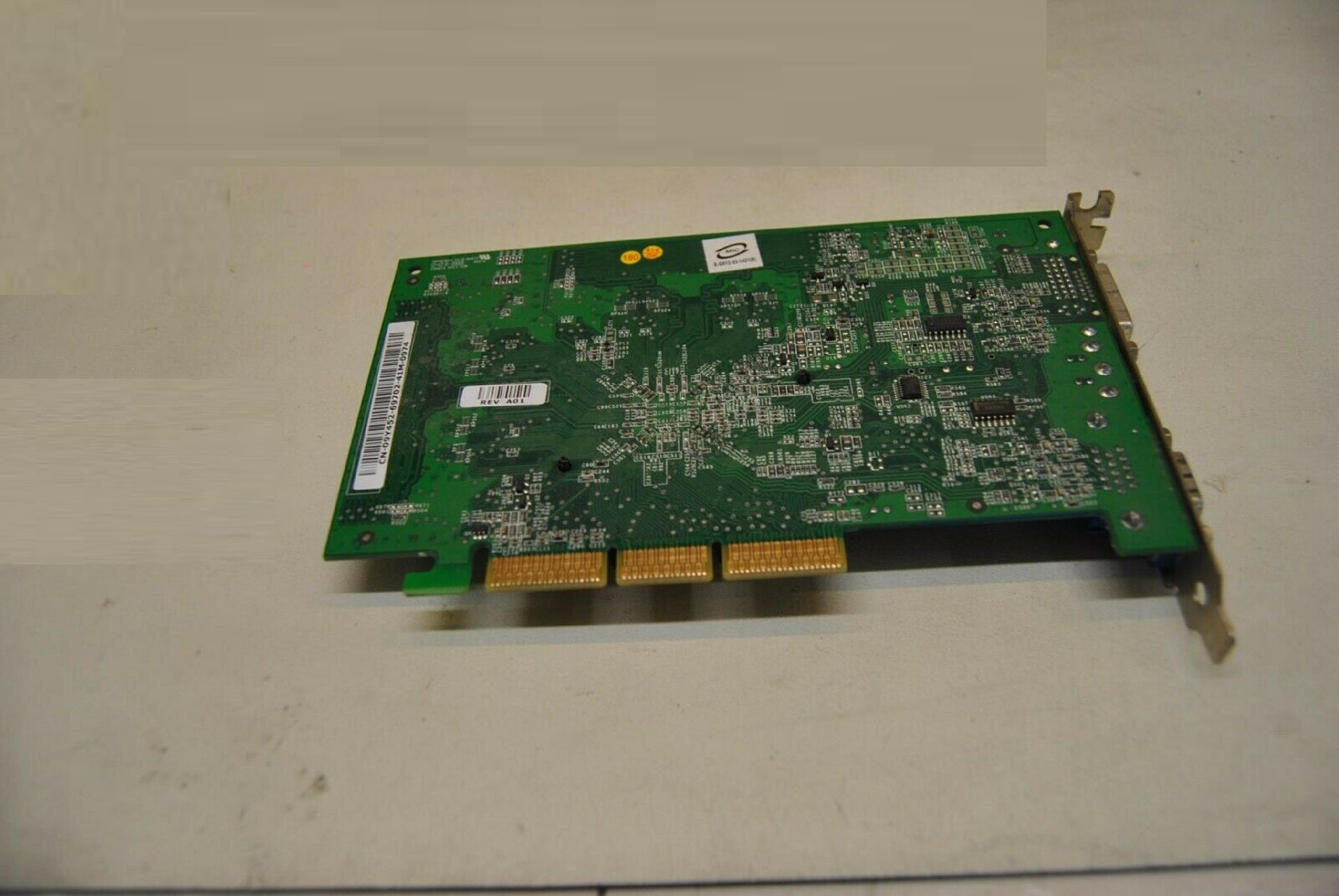 NVIDIA 8911 VER:330 128MB AGP VIDEO CARD WITH DVI VGA AND SVIDEO OUTPUTS 64MB