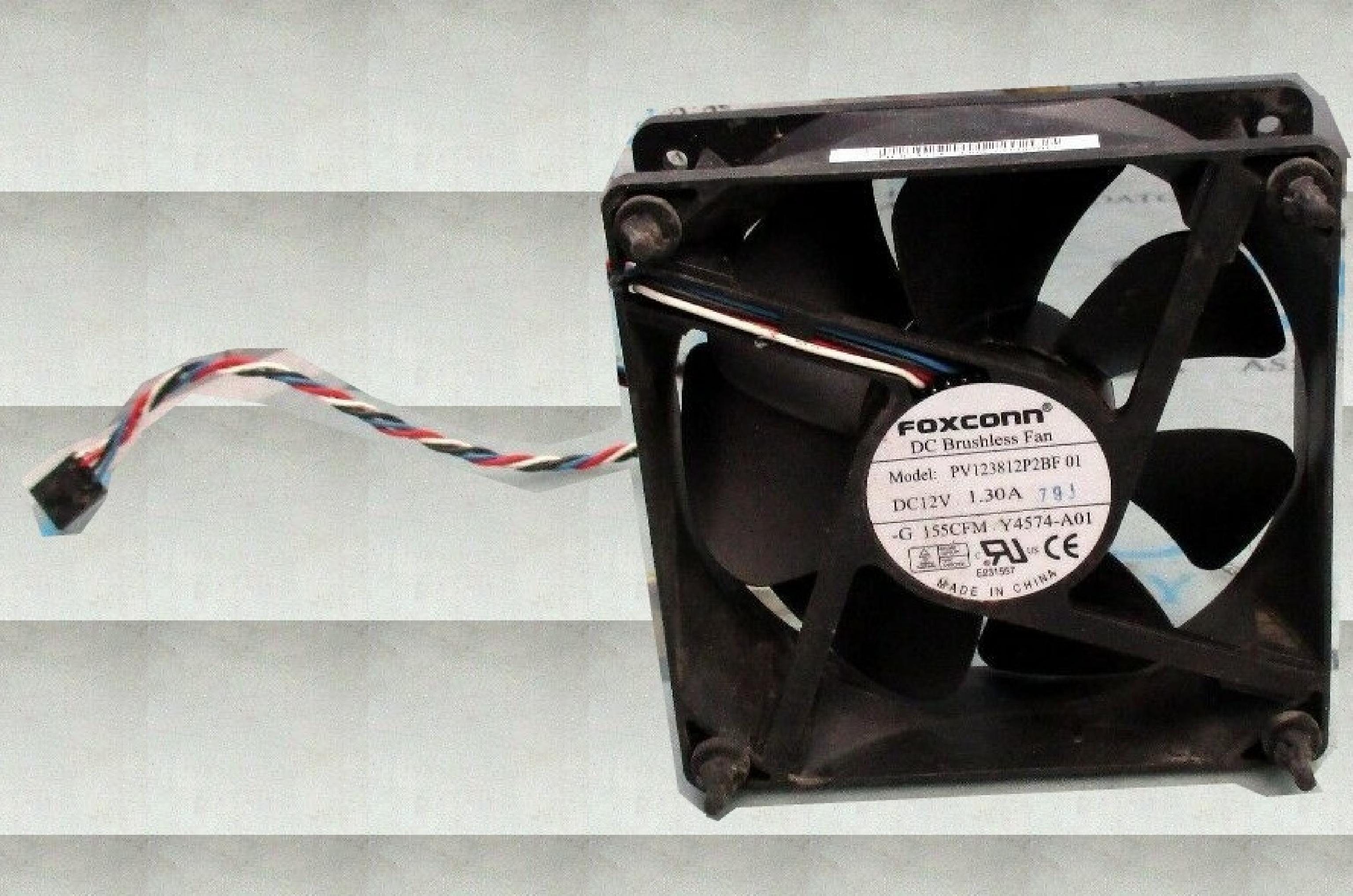 FOXCONN PV123812P2BF 01 FAN DELL 12V DC 1.30AMP 4 WIRE CASE FAN 120X120X38MM