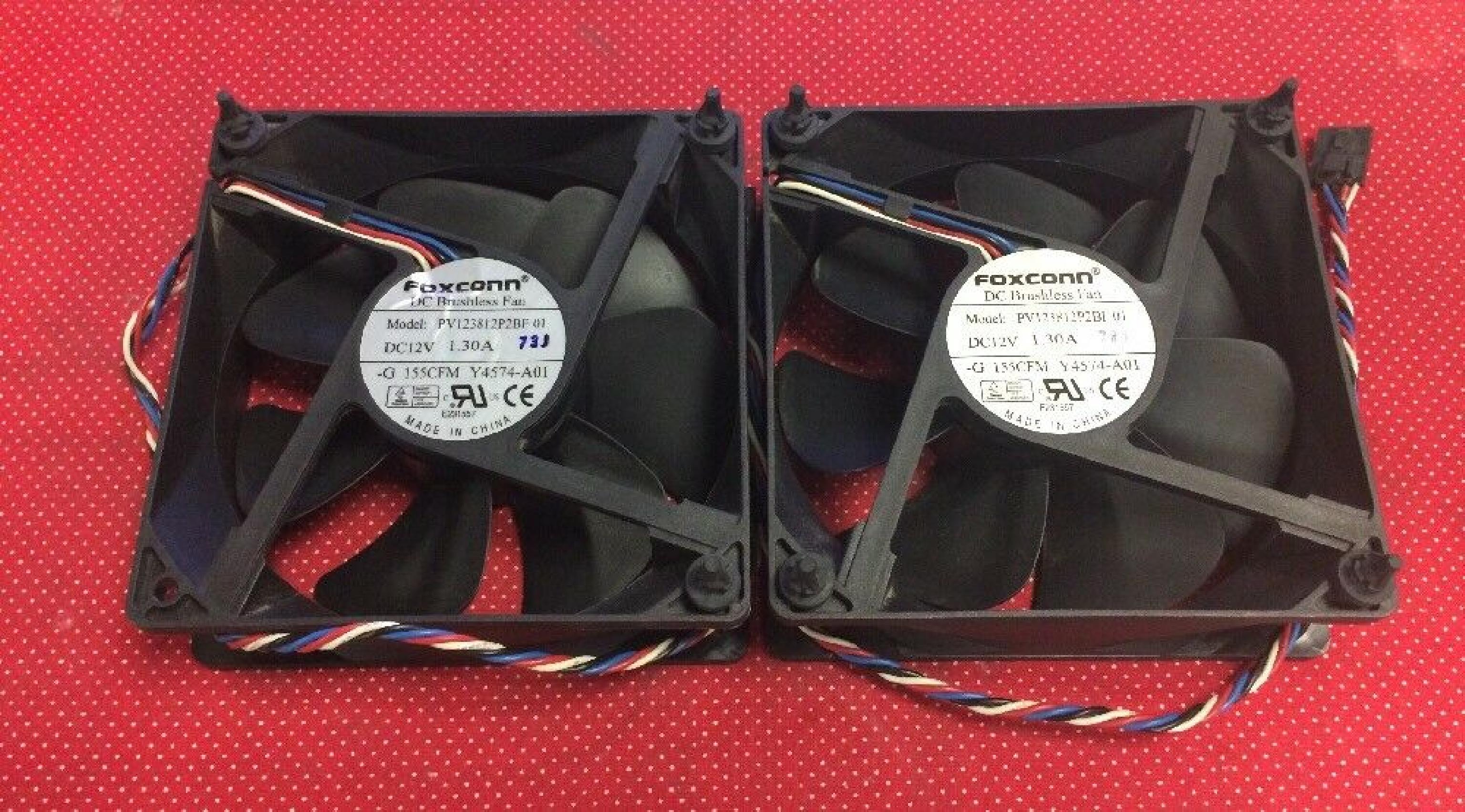 FOXCONN PV123812P2BF 01 FAN DELL 12V DC 1.30AMP 4 WIRE CASE FAN 120X120X38MM