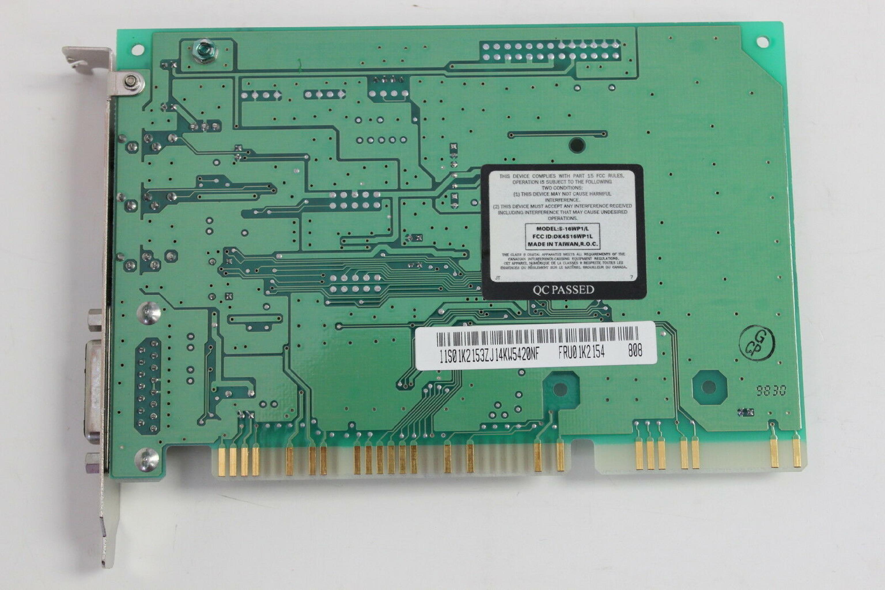 IBM S-16WP1/L 16BIT ISA SOUND AUDIO CARD CRYSTAL CS4237B-KQ
