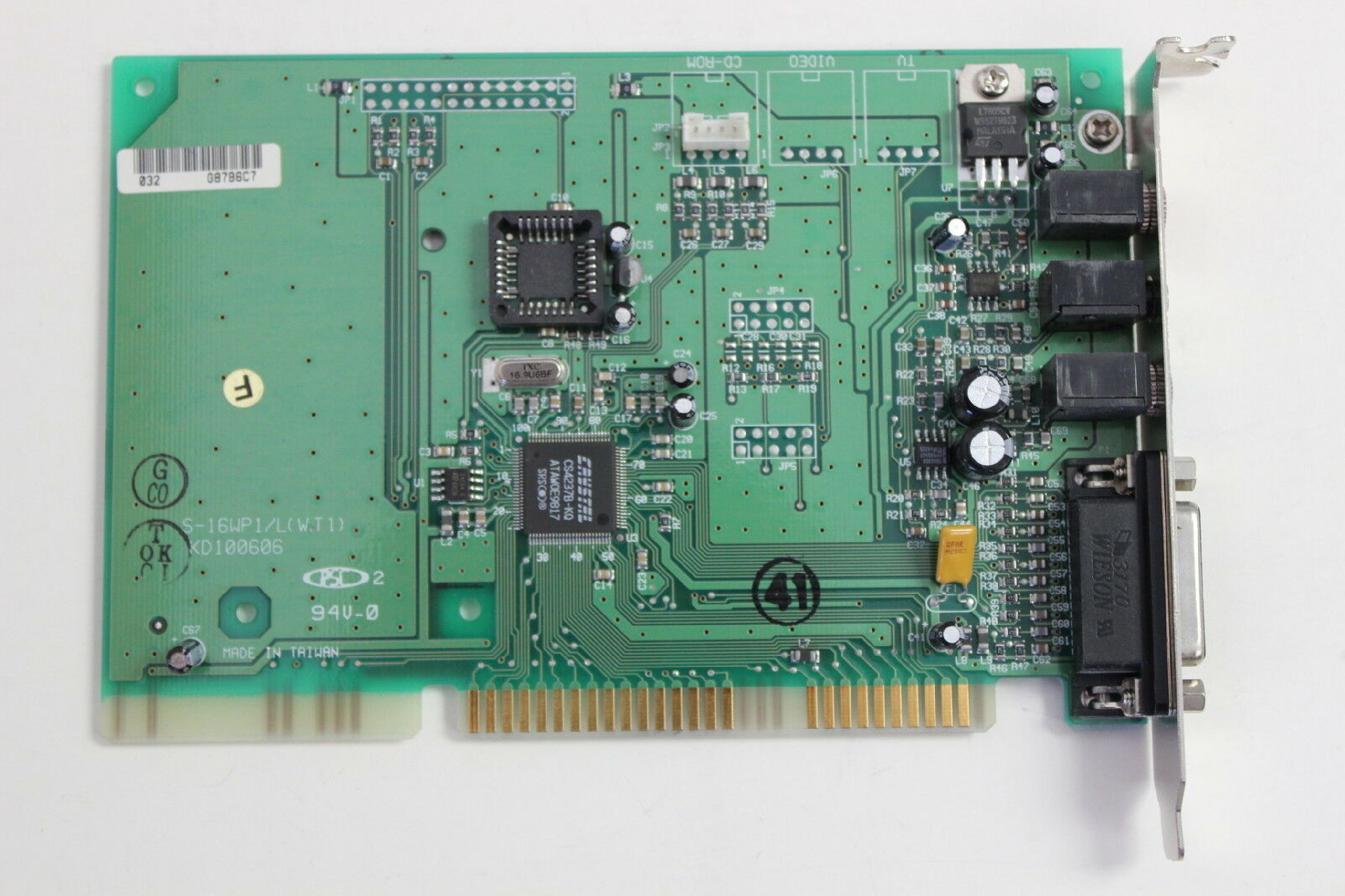 IBM S-16WP1/L 16BIT ISA SOUND AUDIO CARD CRYSTAL CS4237B-KQ