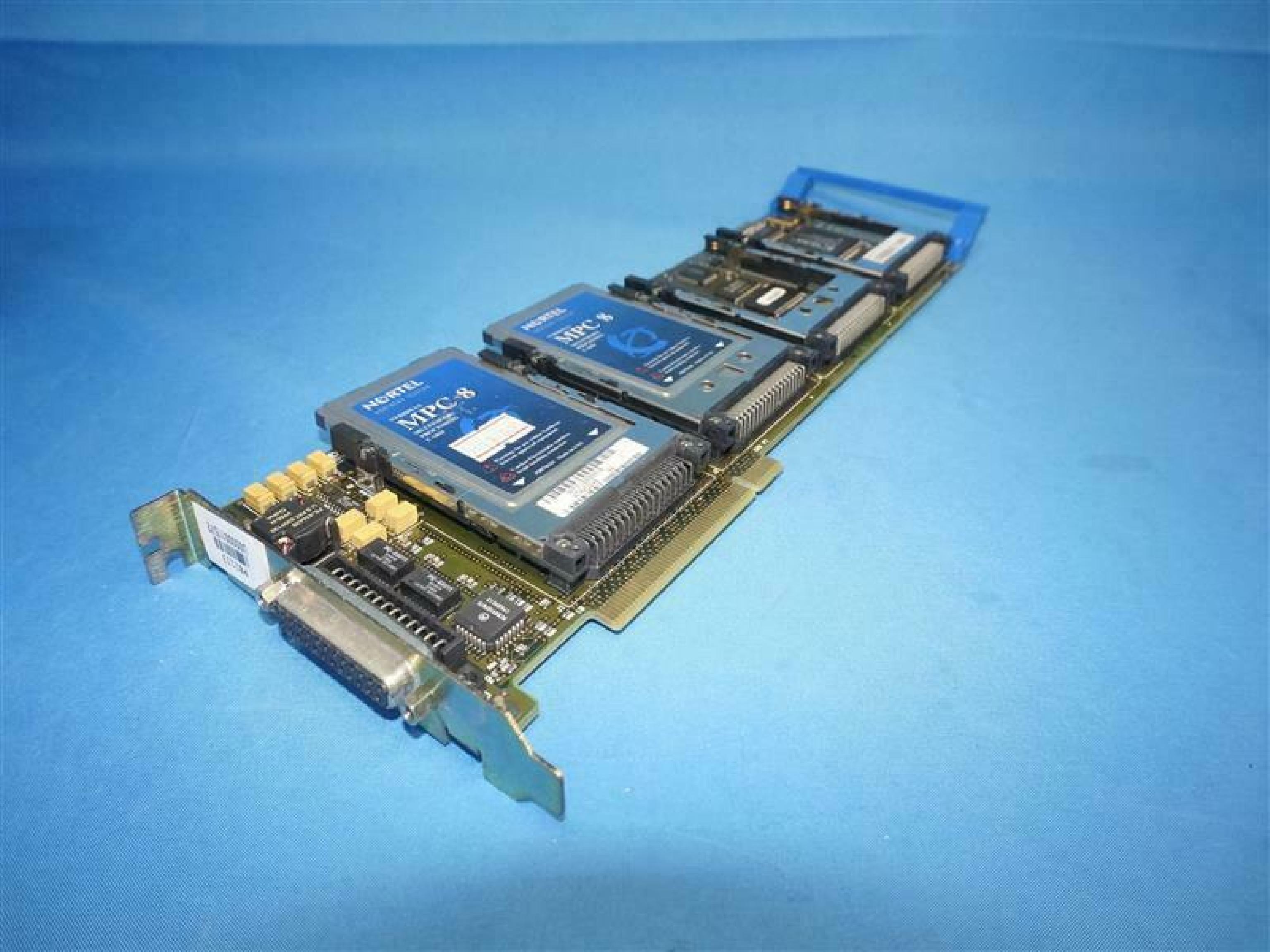 BAY NETWORKS / NORTEL P0890119 TELECOM PCI CARD W/(4) MPC-8