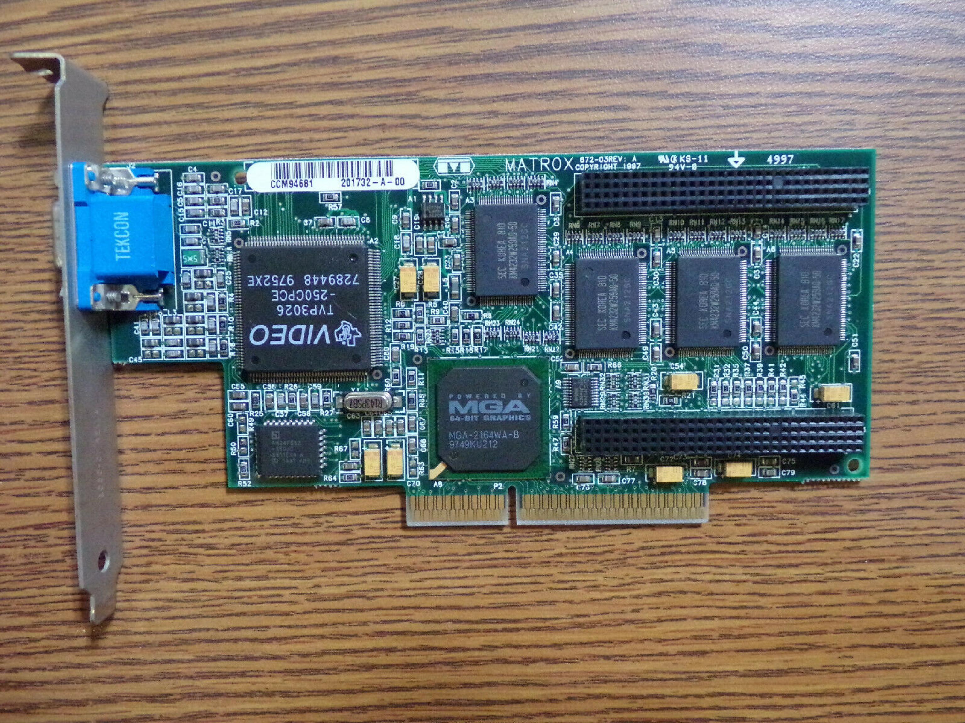 MATROX MIL2A/4/HP 4MB AGP CARD