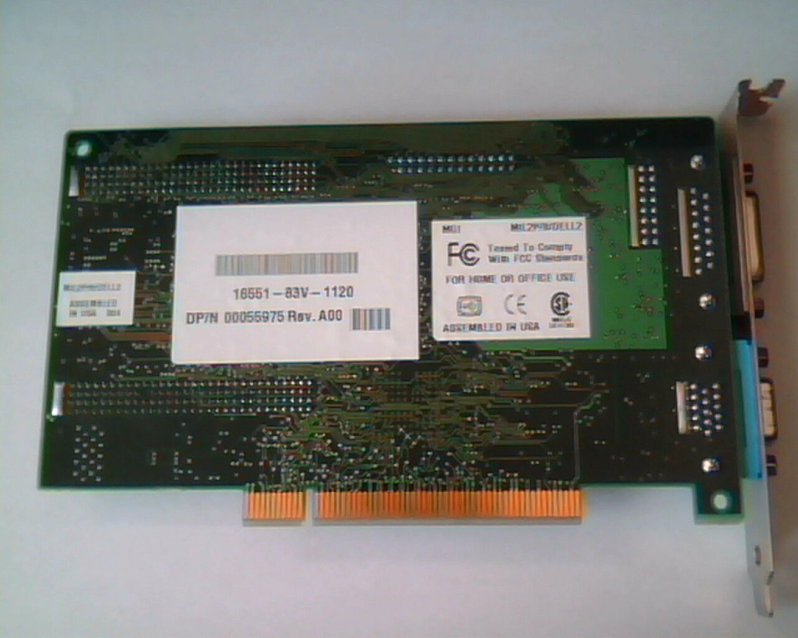 MATROX MIL2P/8/DELL2 8MB PCI VIDEO CARD WITH VGA OUTPUT