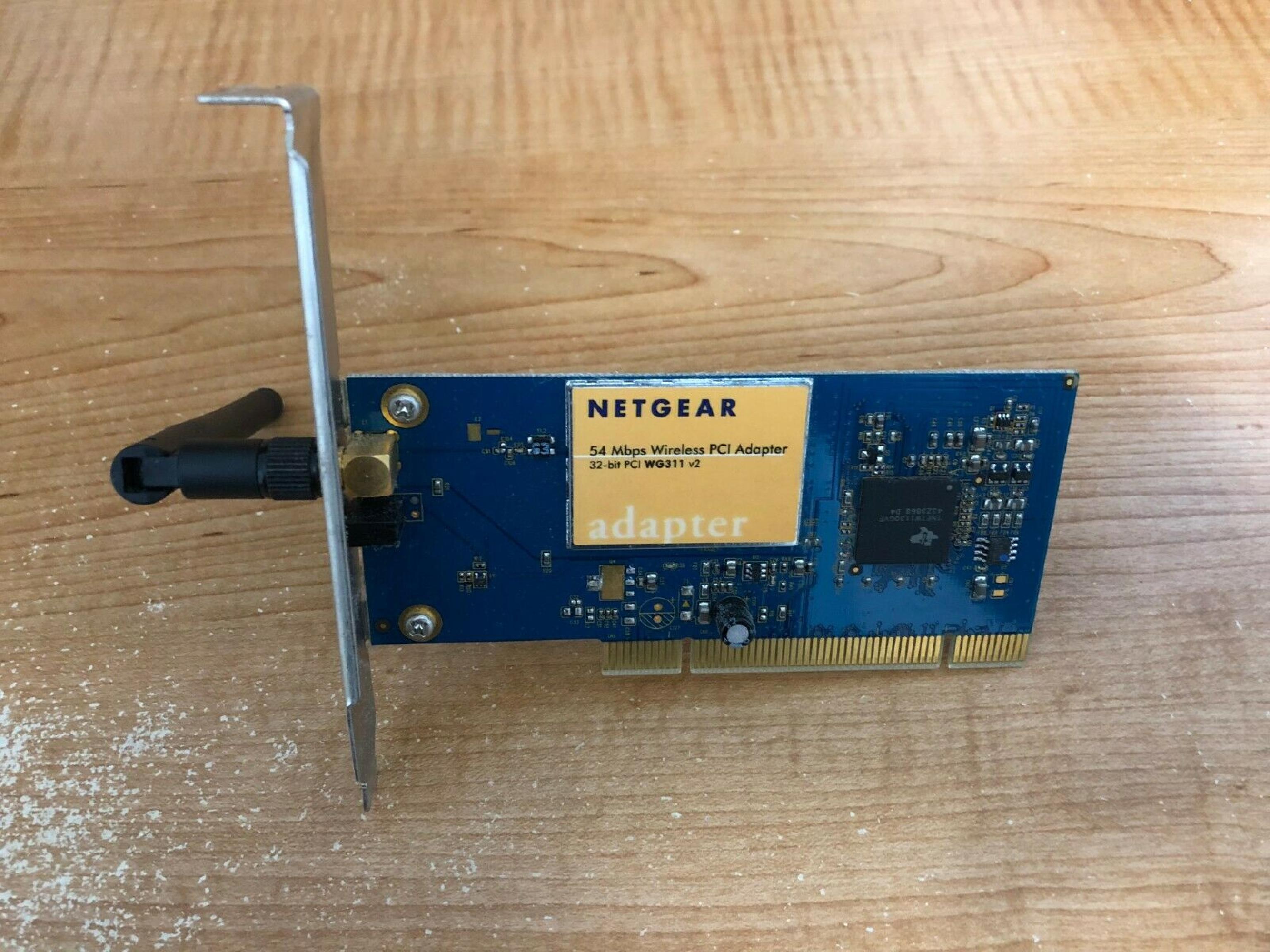 NETGEAR WG311 V2 108 MBPS WIRELESS PCI ADAPTER 32-BIT PCI