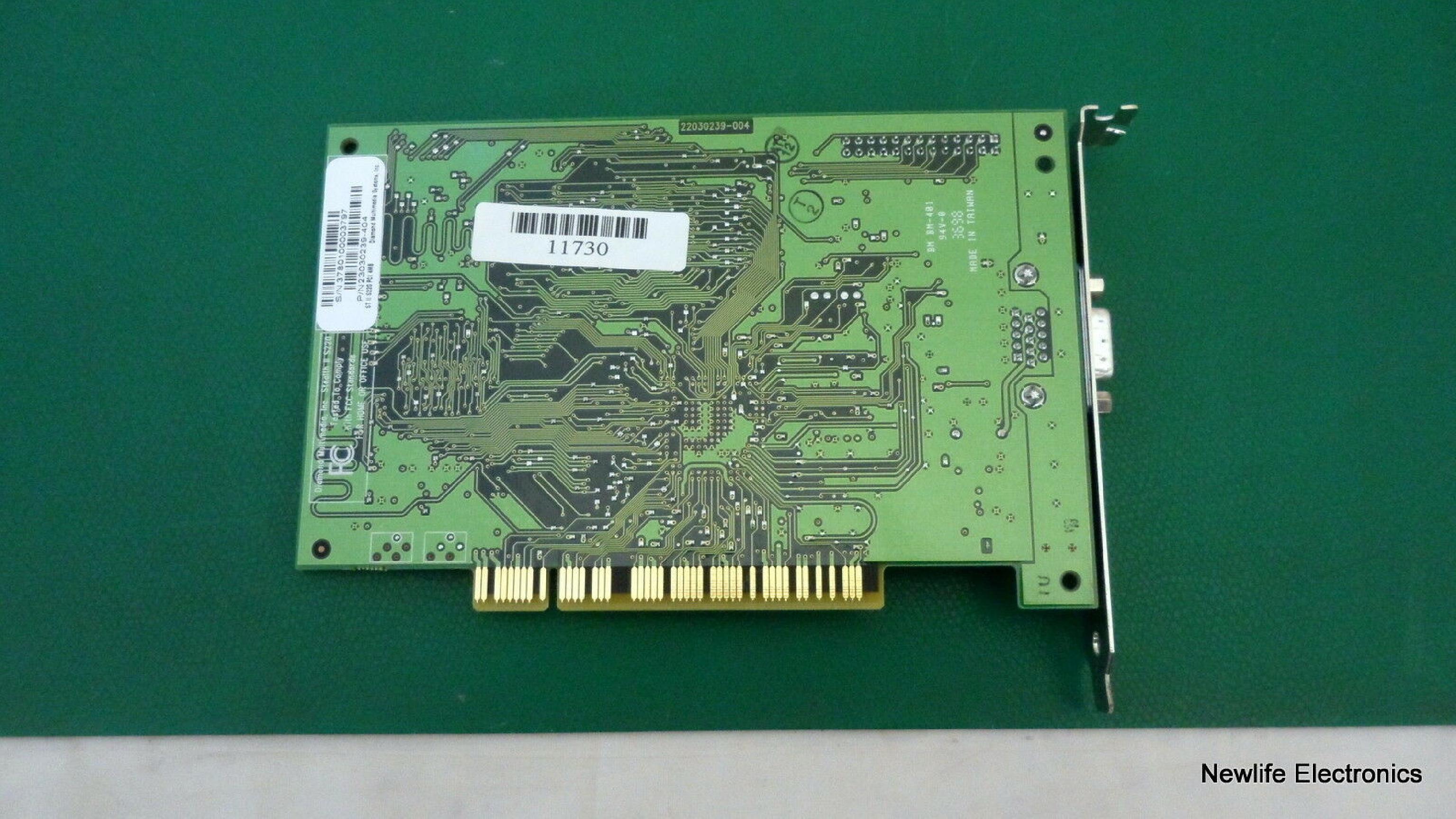 DIAMOND STEALTH II S220 STEALTH ST II S220 4MB PCI VIDEO CARD WITH VGA OUTPUT