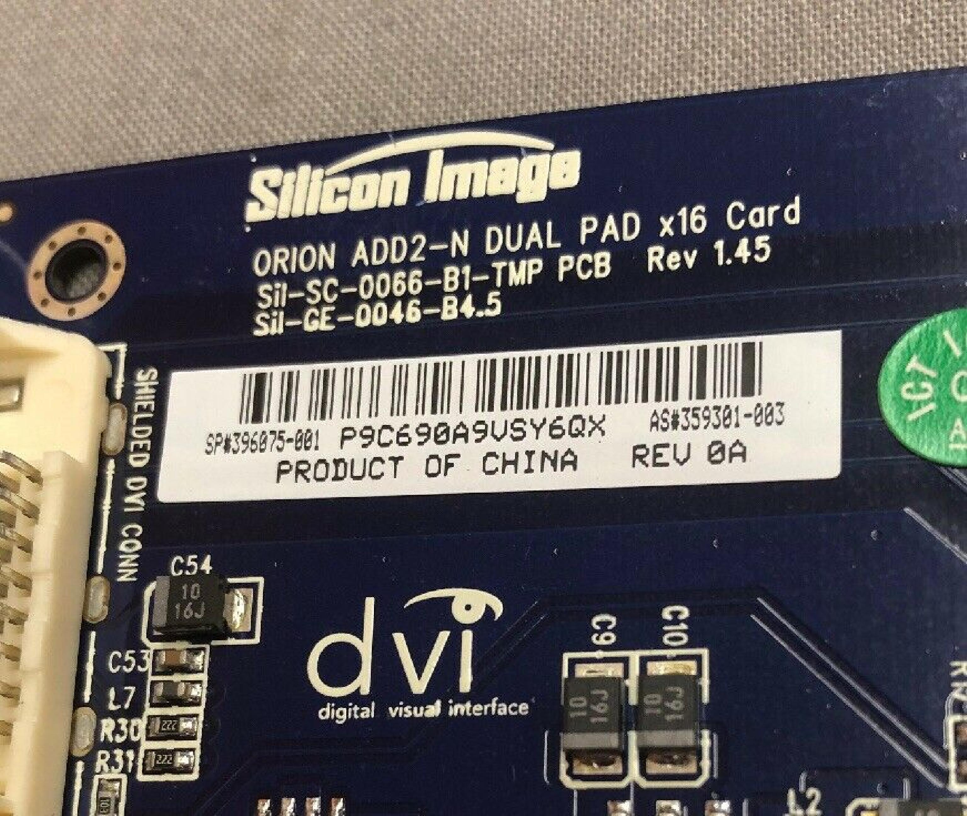 SILICON IMAGE SILL364 PCI-E-COMPUTER VIDEO GRAPHICS CARD