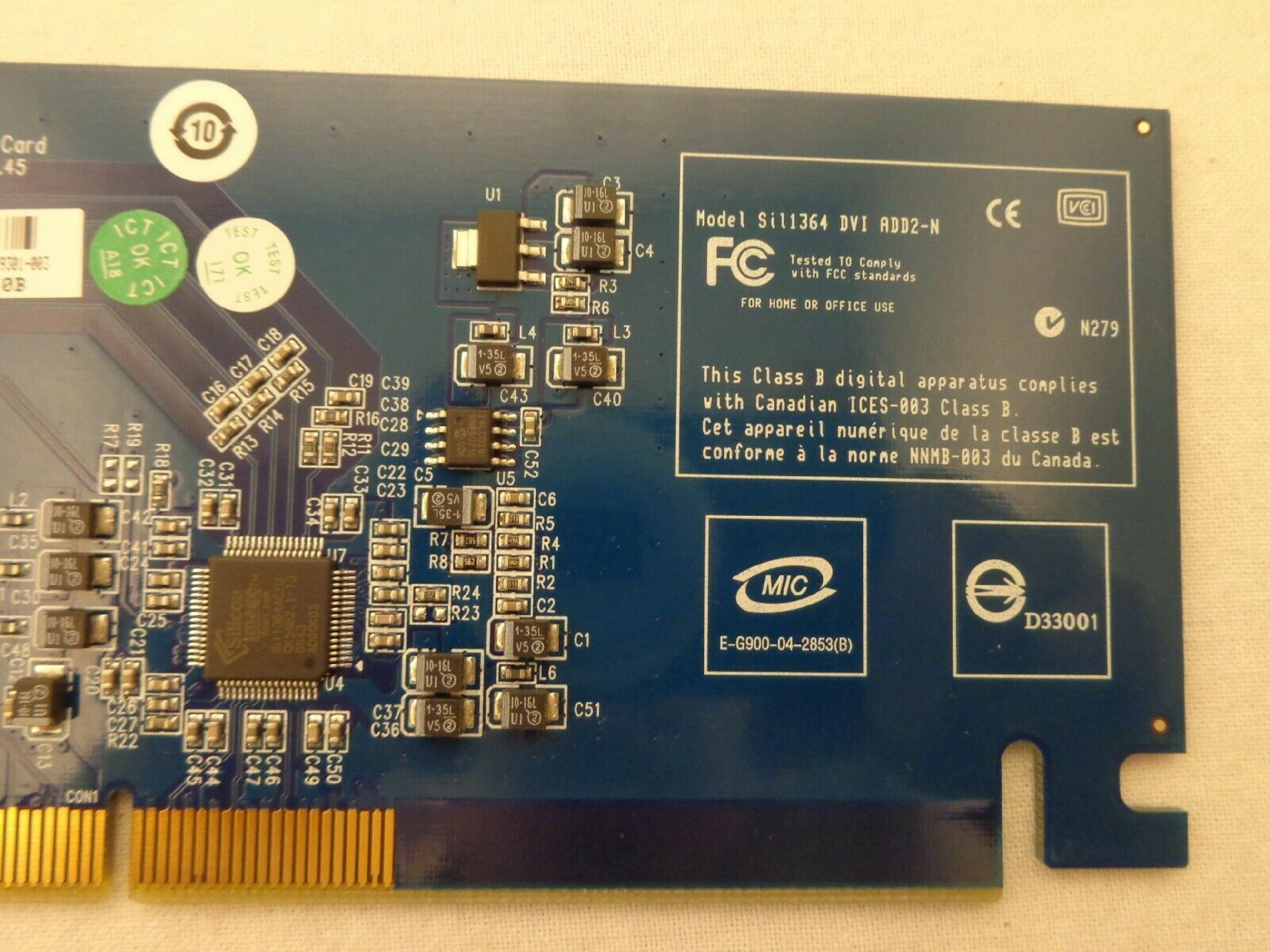 SILICON IMAGE SILL364 PCI-E-COMPUTER VIDEO GRAPHICS CARD