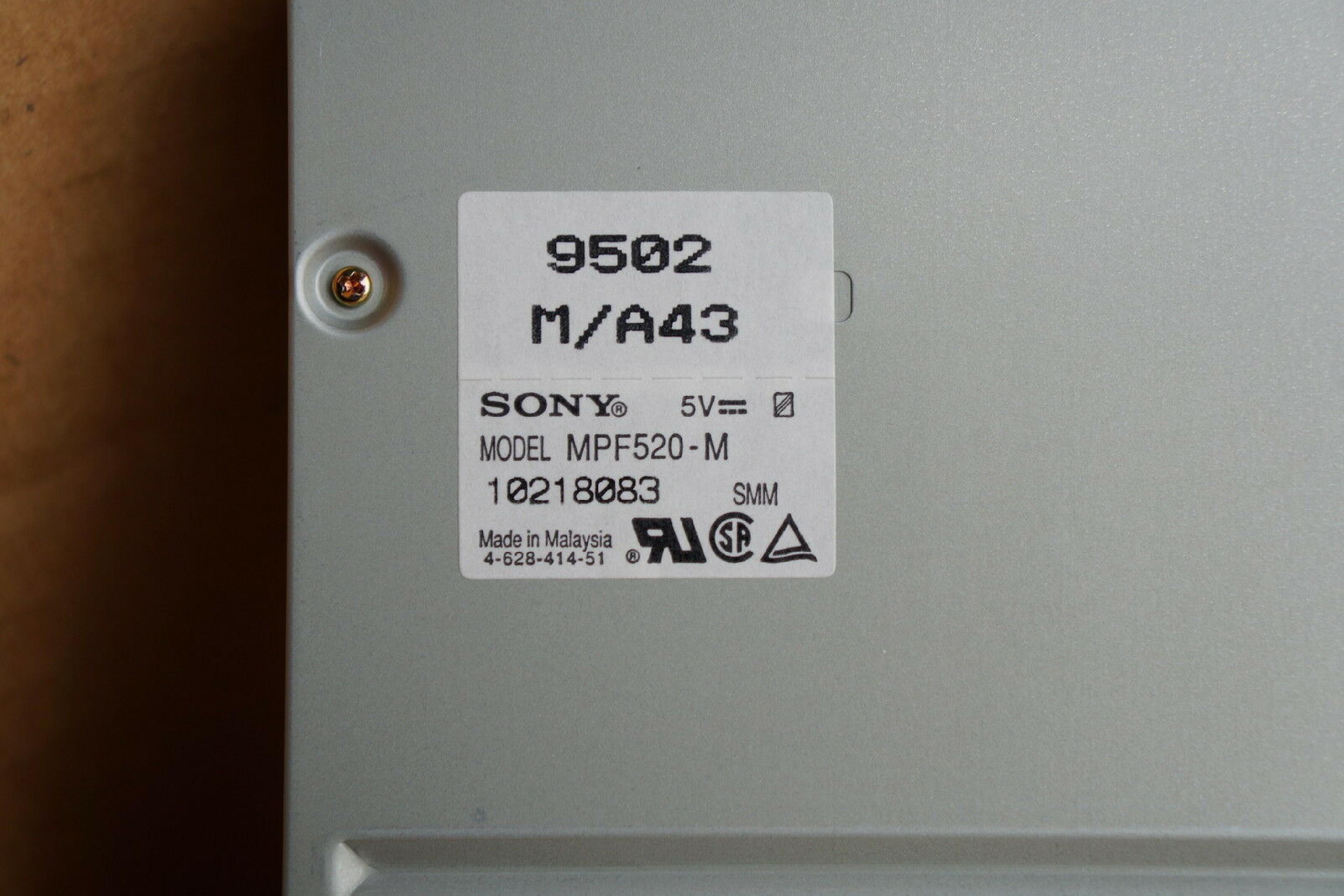 SONY MPF520-M 1.44 MB 3.5 FLOPPY DRIVE - DELL 80480