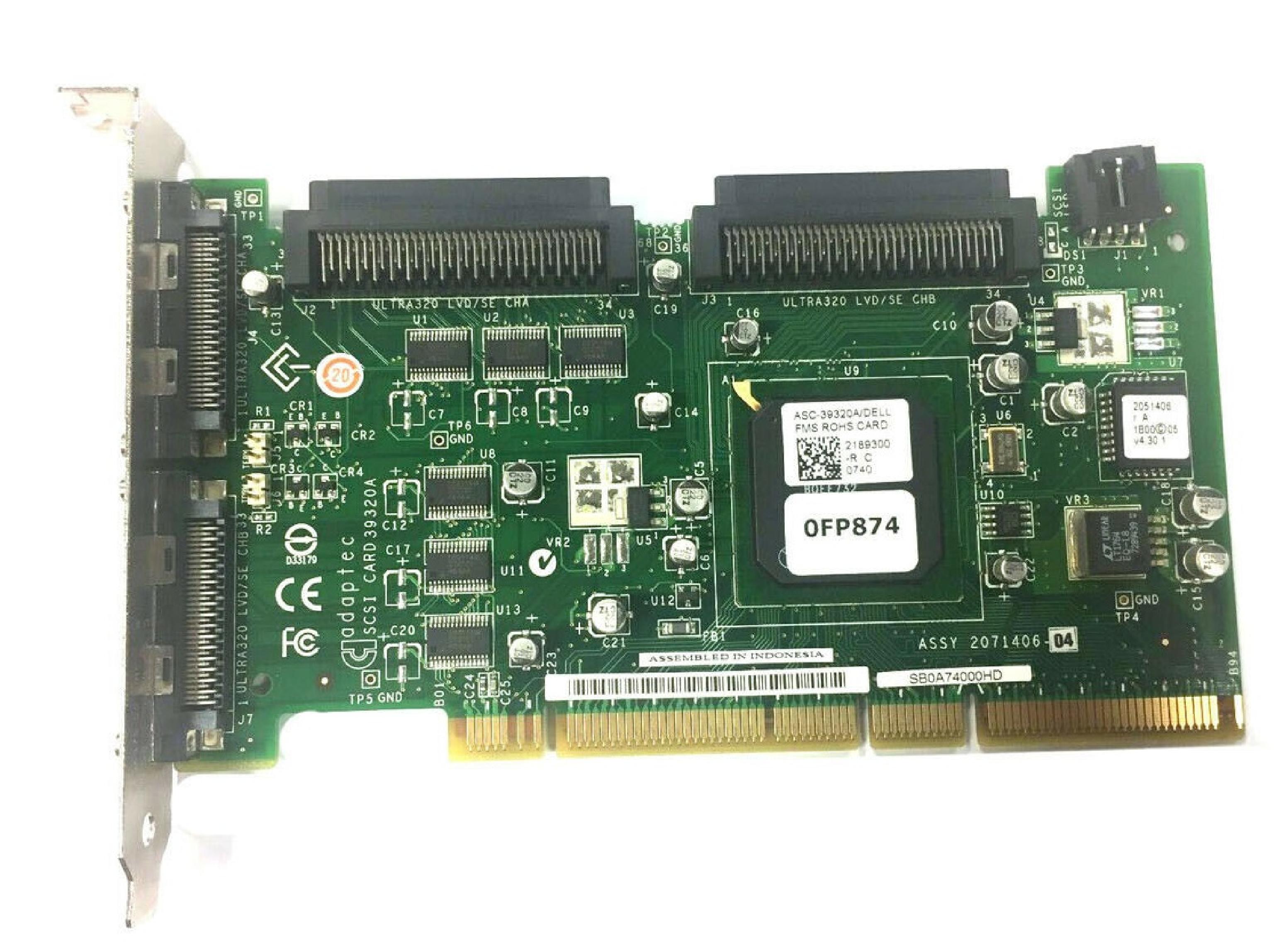 ADAPTEC 39320A DUAL CHANNEL SCSI CONTROLLER CARD ULTRA320 PCI-X