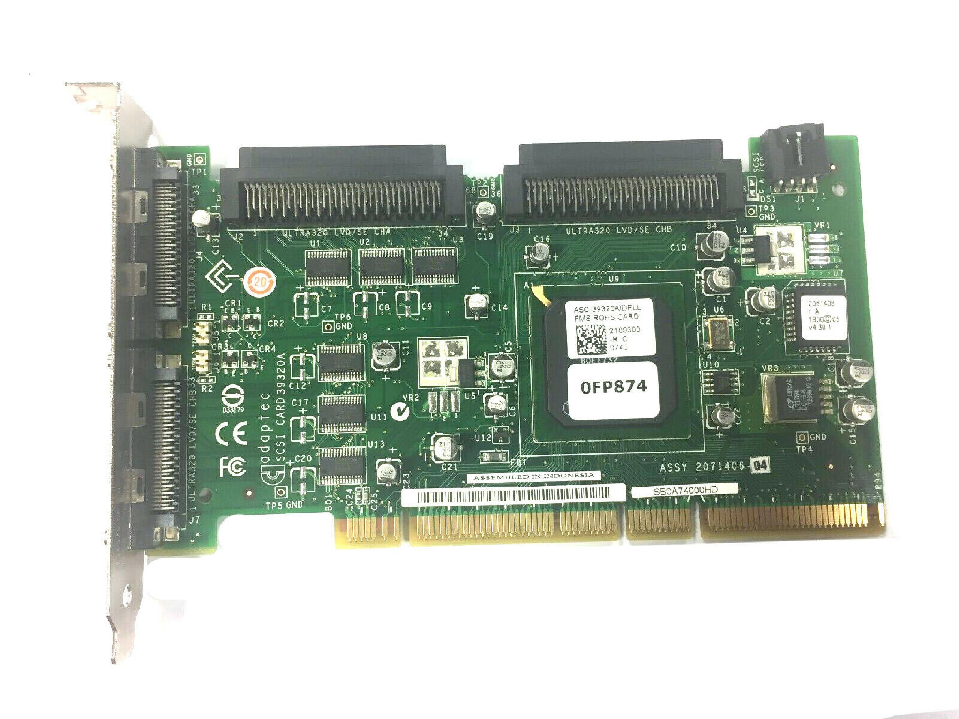 ADAPTEC 39320A DUAL CHANNEL SCSI CONTROLLER CARD ULTRA320 PCI-X
