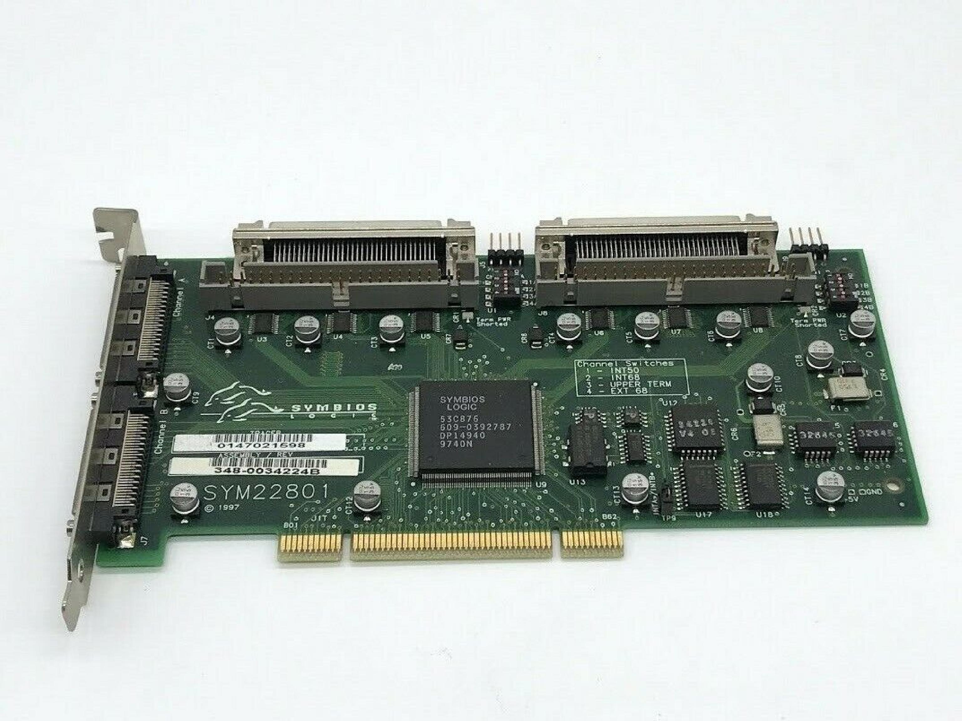 SYMBIOS LOGIC 348-0036689C DUAL CHANNEL PCI SCSI CONTROLLER