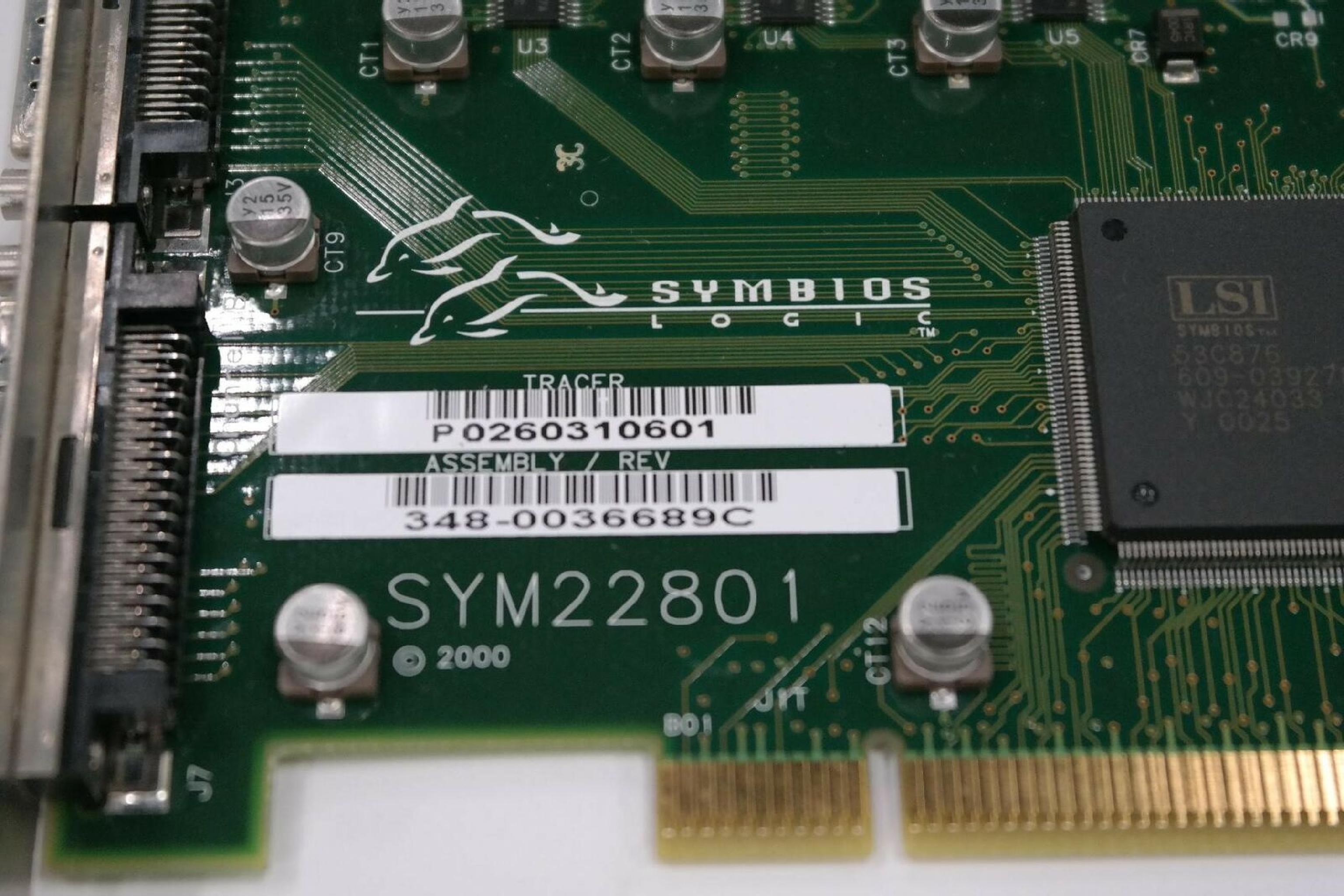 SYMBIOS LOGIC 348-0036689C DUAL CHANNEL PCI SCSI CONTROLLER