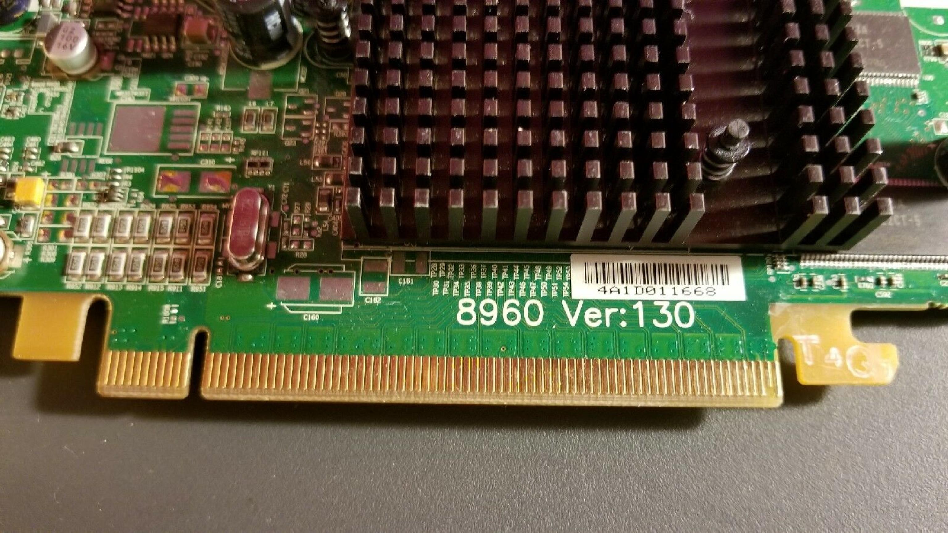 ATI 8960 VER 130 128MB PCI-E RADEON X300 VIDEO CARD WITH DMS59 PORT