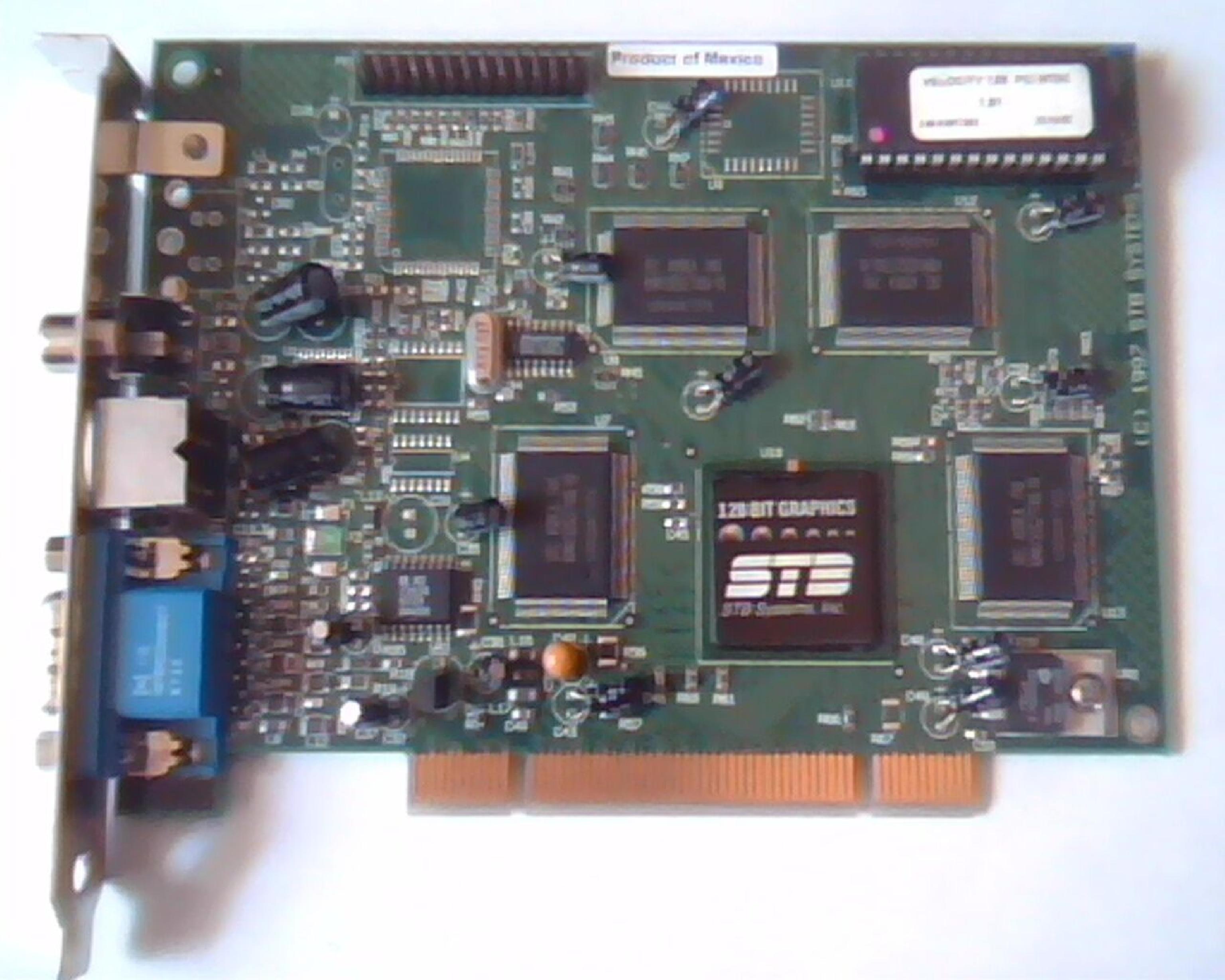 STB SYSTEMS INC 1X0-0587-005 STB PCI VIDEO CARD, VELOCITY 128 PCI NTSC