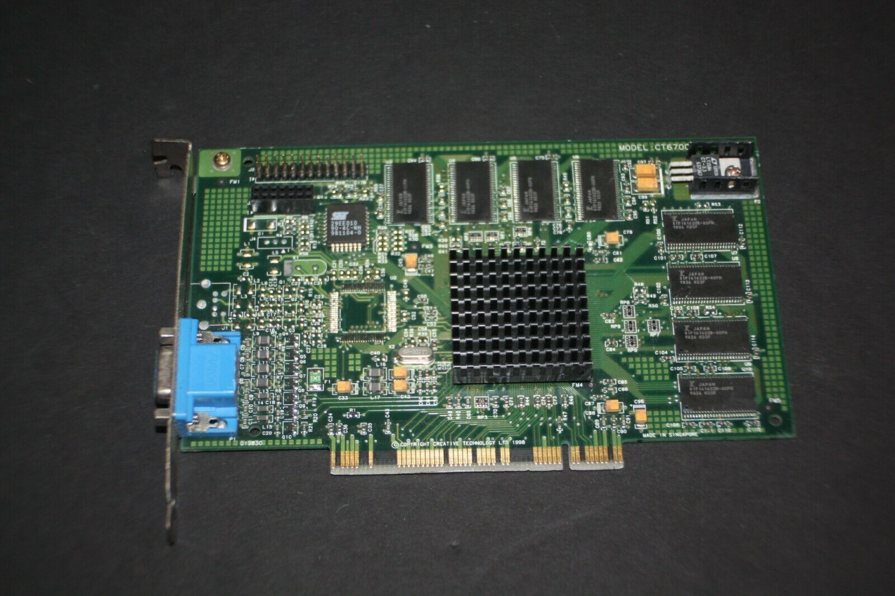 CREATIVE LABS CT6700 CREATIVE LABS CT6700 GRAPHICS BLASTER RIVA TNT 16MB PCI VIDEO