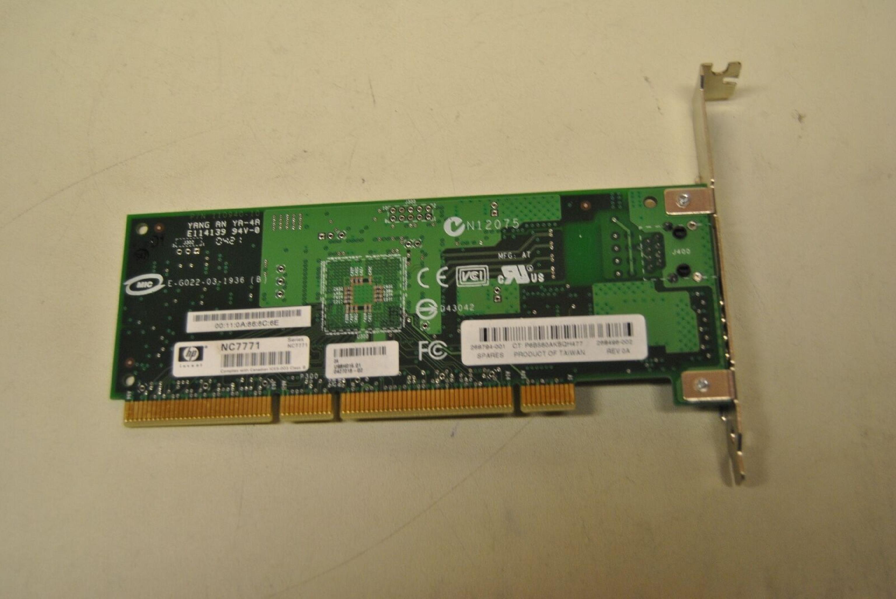 COMPAQ / HEWLETT PACKARD / HP 268794-001 GIGABIT NIC NETWORK CARD PCIX-133