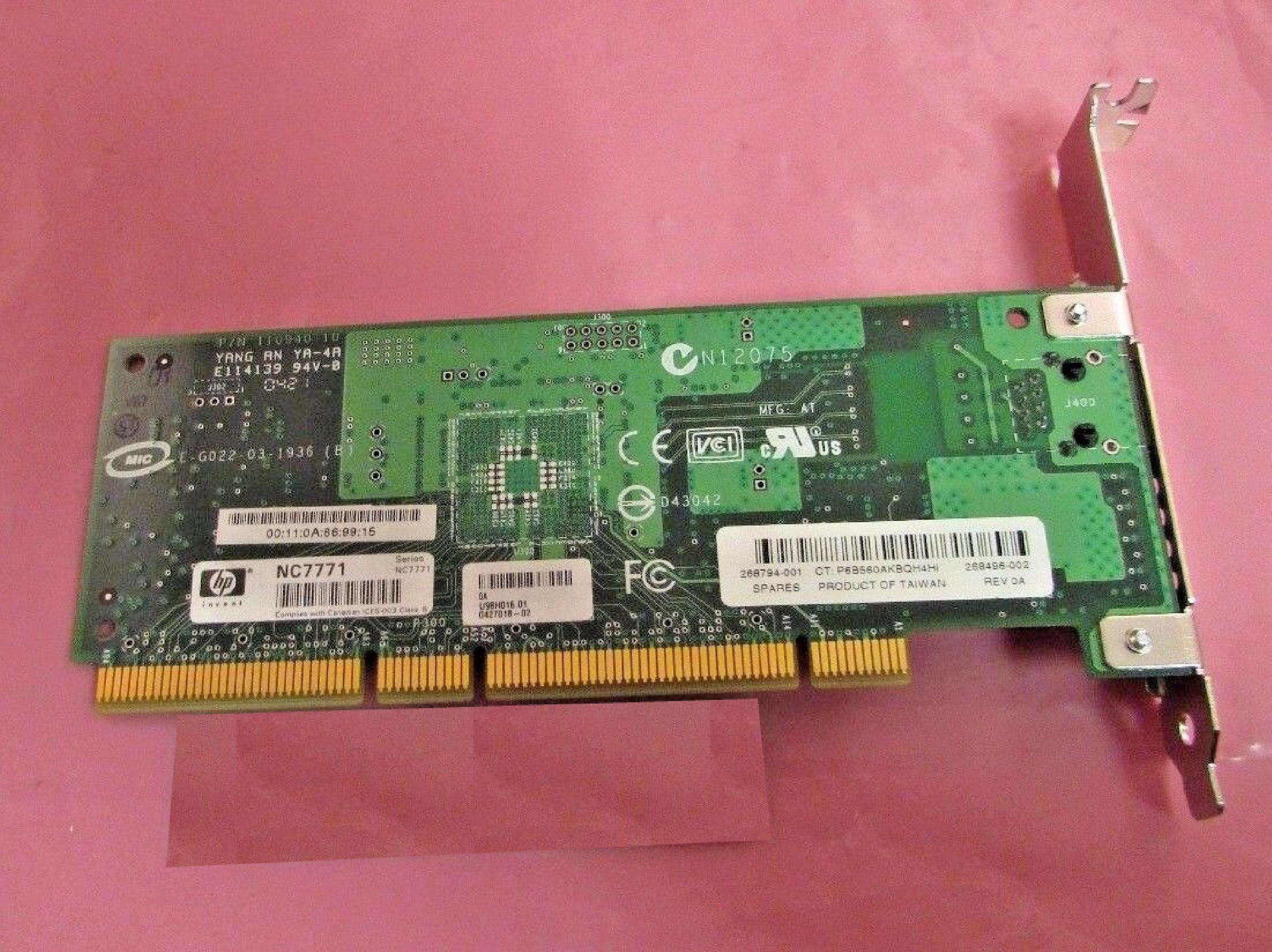 COMPAQ / HEWLETT PACKARD / HP 268794-001 GIGABIT NIC NETWORK CARD PCIX-133