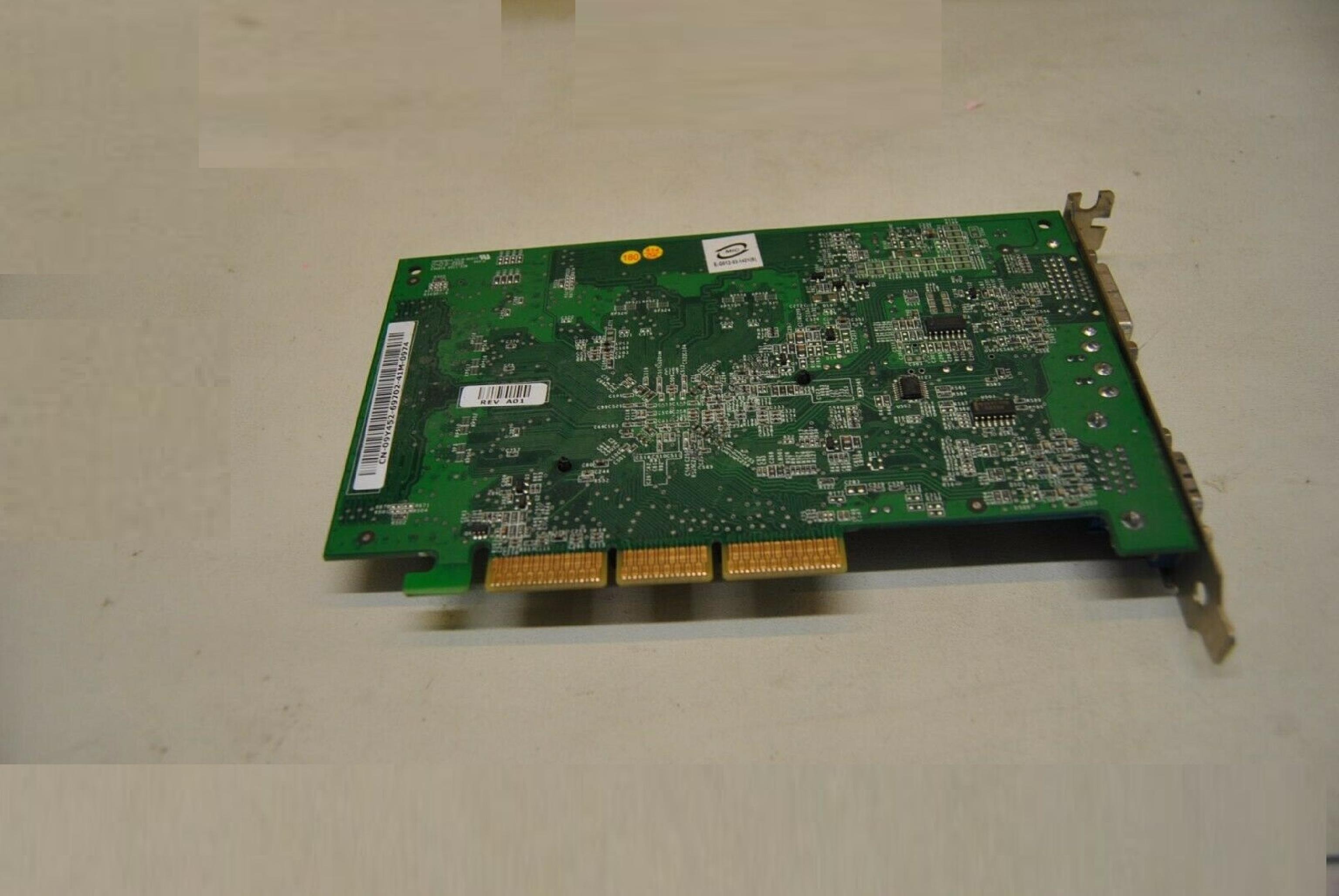 NVIDIA 09Y452 64MB AGP VIDEO CARD WITH DVI VGA AND SVIDEO OUTPUTS