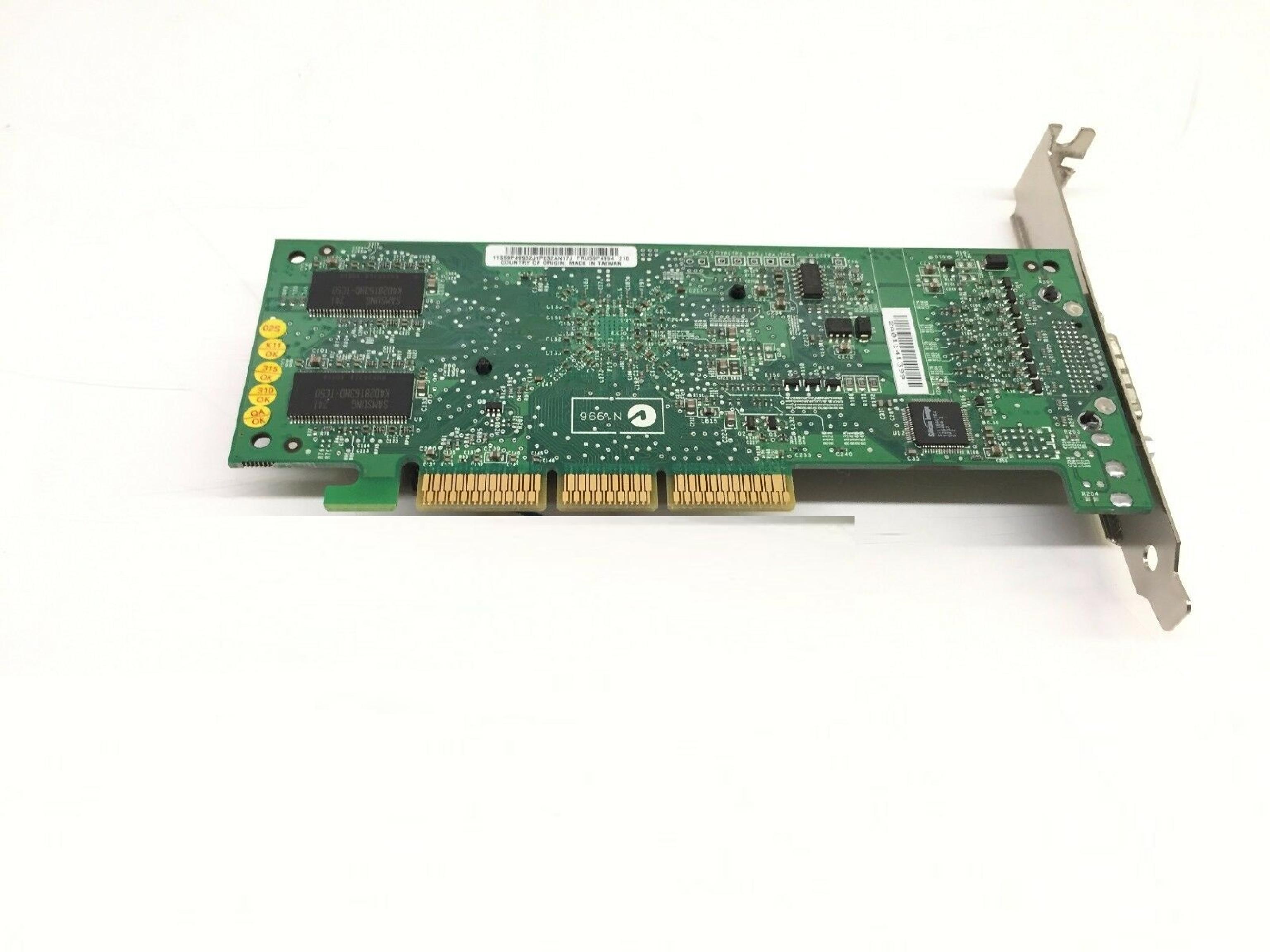NVIDIA 8890 VER 100 128MB AGP VIDEO CARD WITH 60 PIN OUTPUT