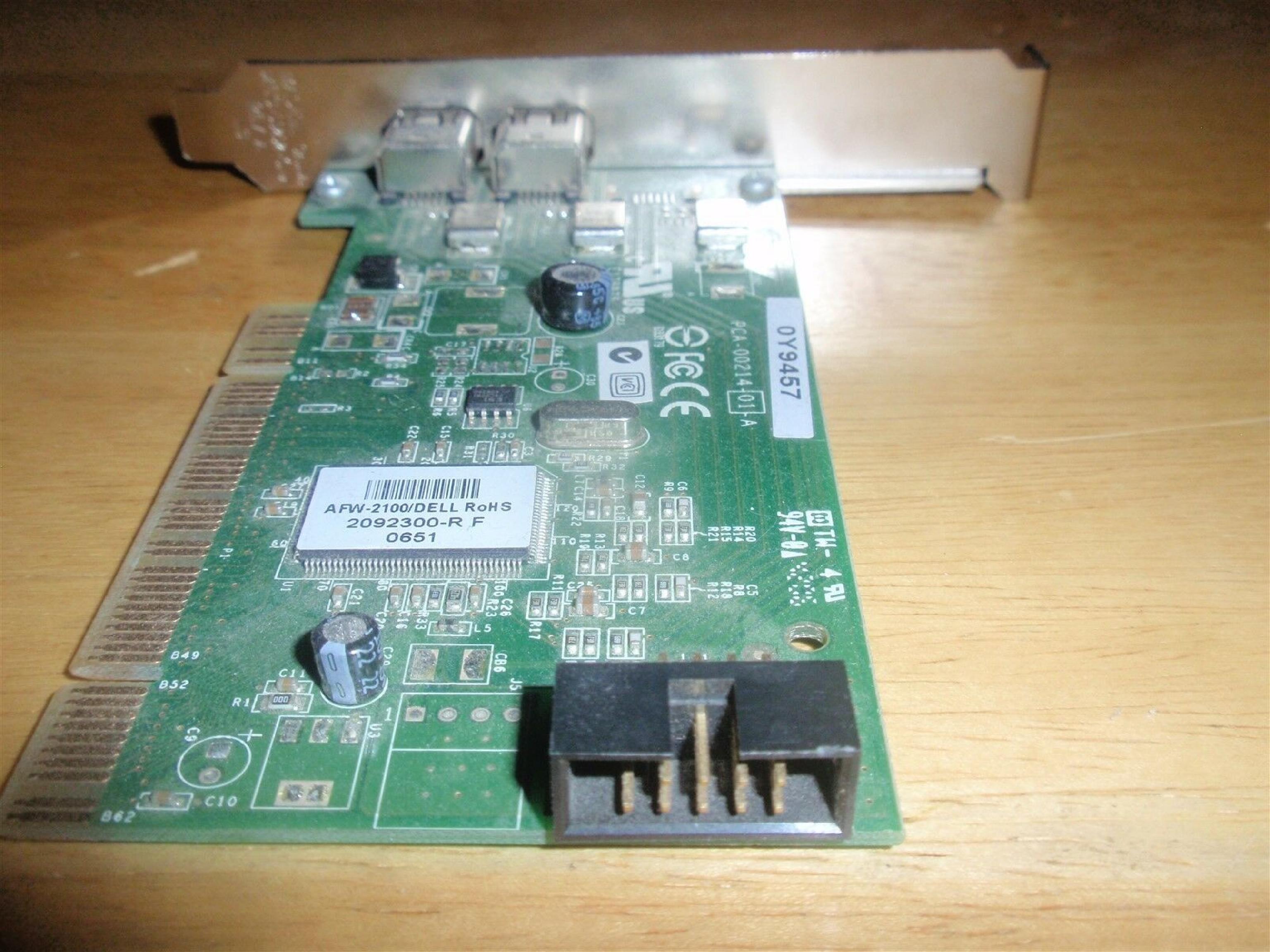 ADAPTEC AFW-2100/DELL 2 1394 FIREWIRE PORTS PCI