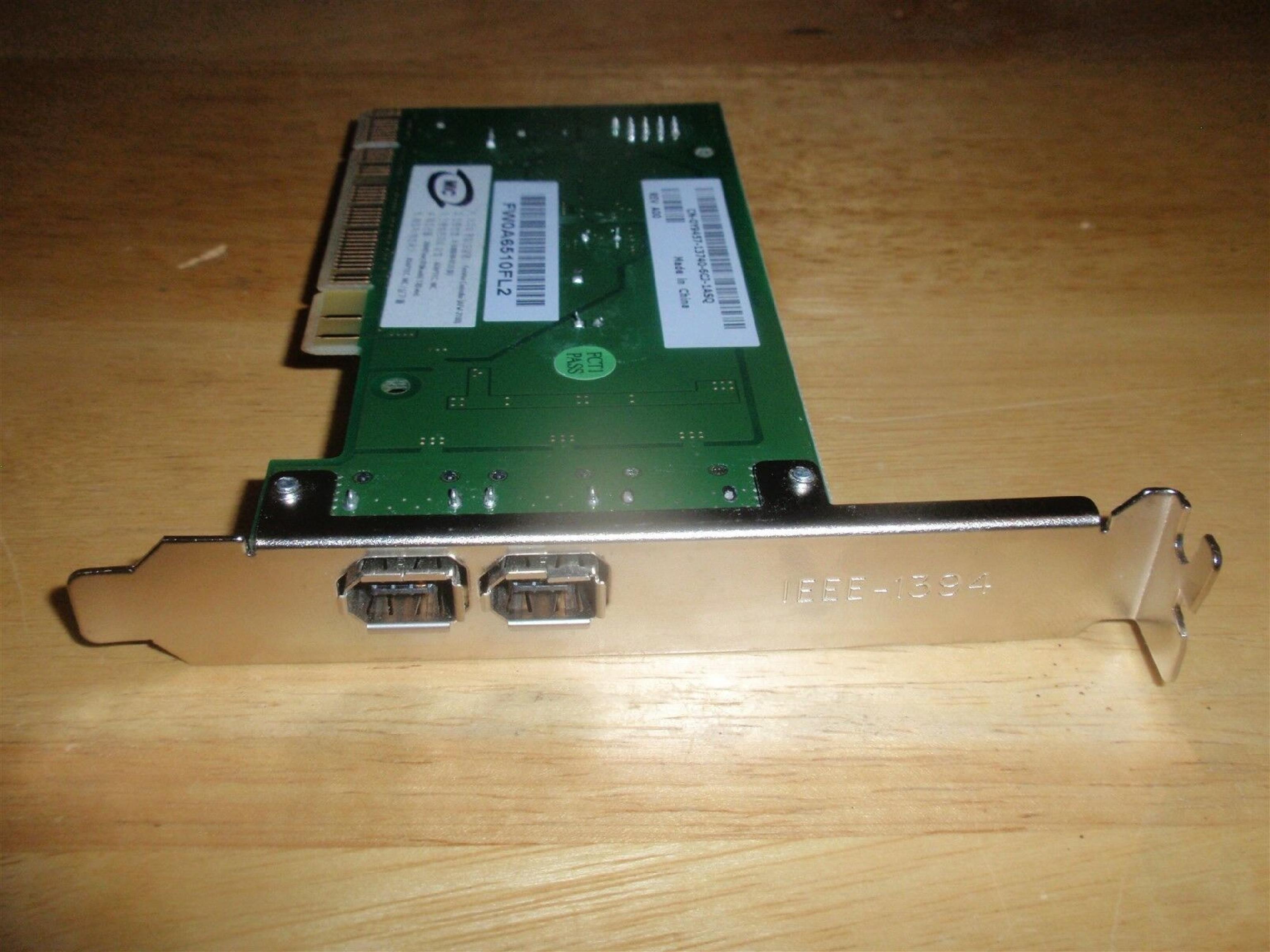 ADAPTEC AFW-2100/DELL 2 1394 FIREWIRE PORTS PCI