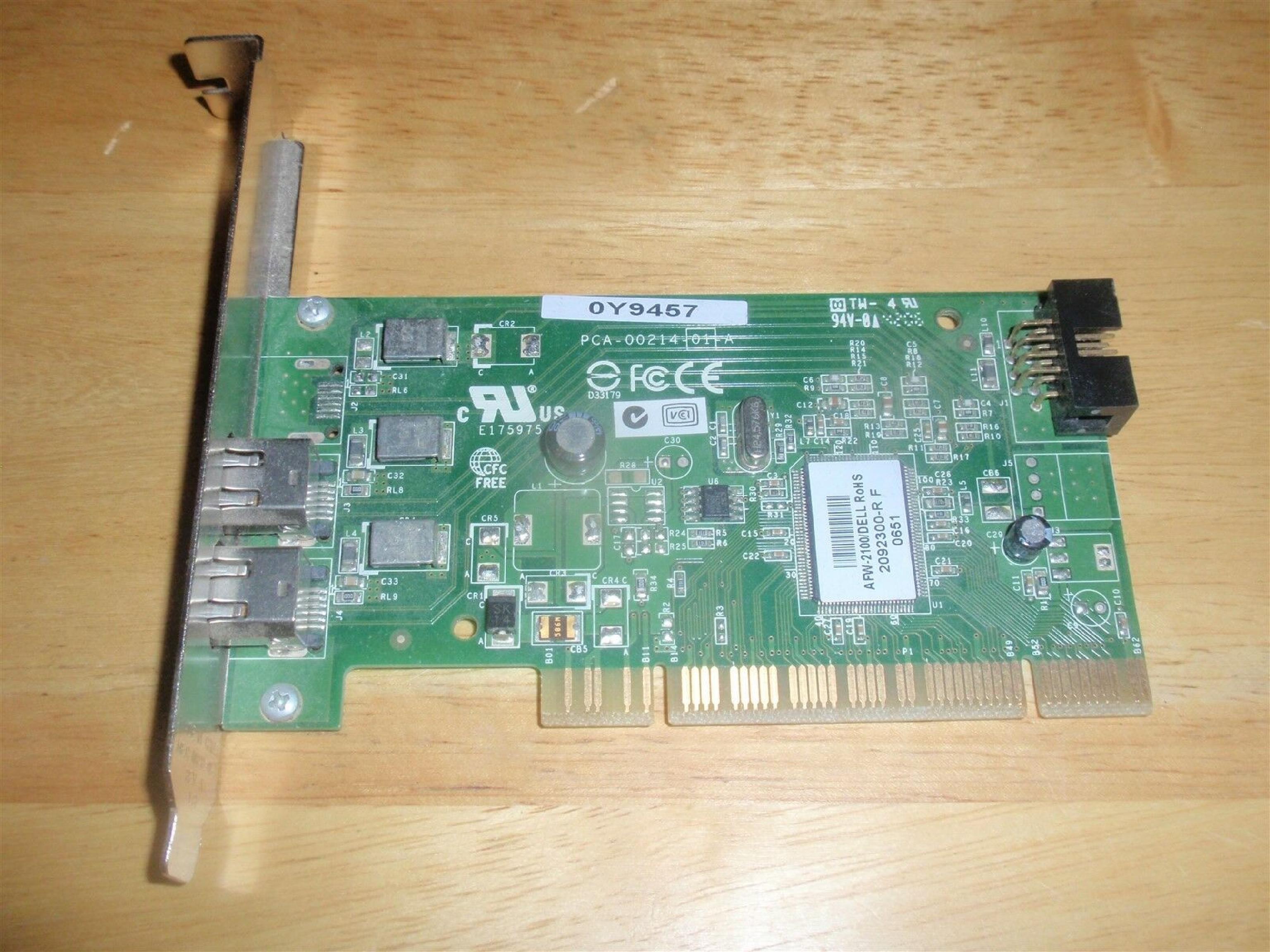 ADAPTEC AFW-2100/DELL 2 1394 FIREWIRE PORTS PCI