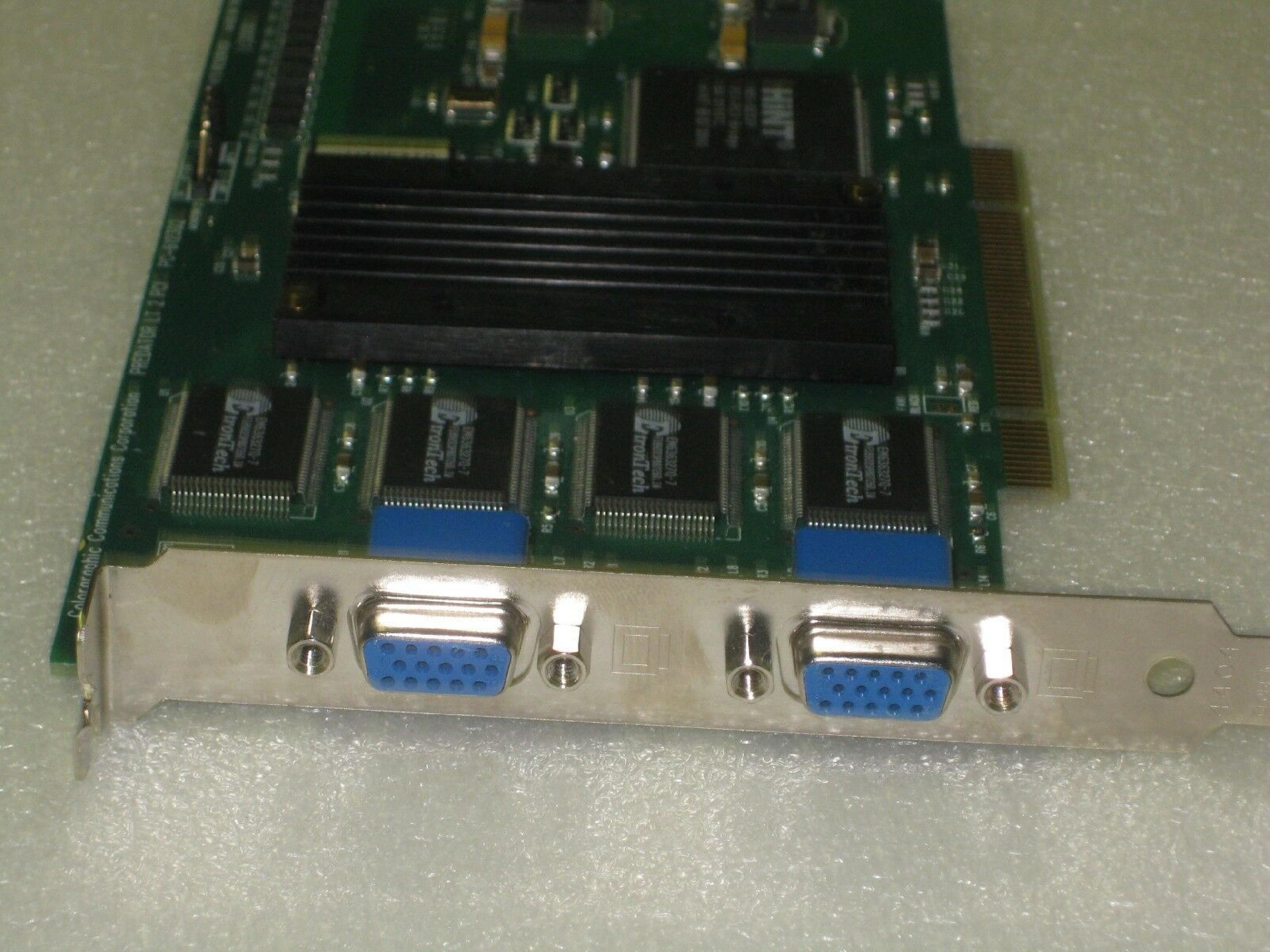 COLORGRAPHIC COMMUNICATIONS CORPORATION LT 2 PCI PREDATOR LT 2 PCI DUAL VGA VIDEO CARD PC-612302-R2