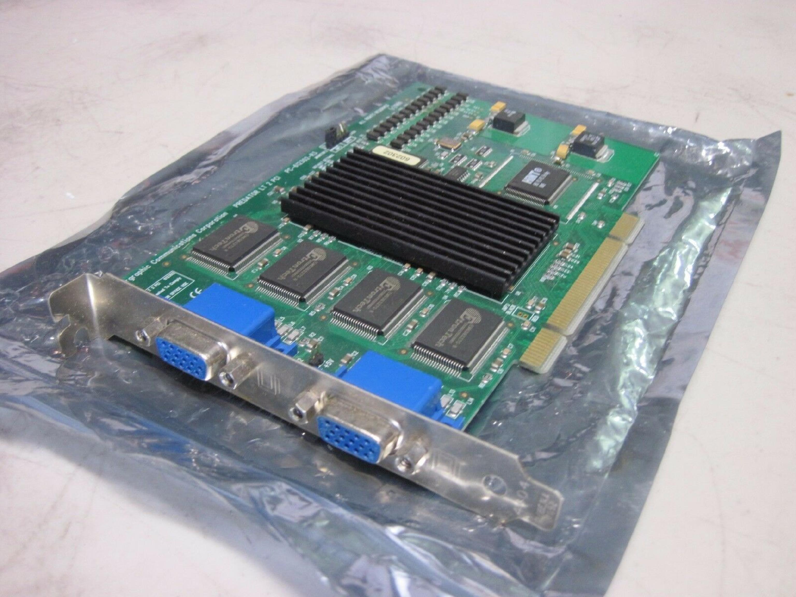 COLORGRAPHIC COMMUNICATIONS CORPORATION LT 2 PCI PREDATOR LT 2 PCI DUAL VGA VIDEO CARD PC-612302-R2