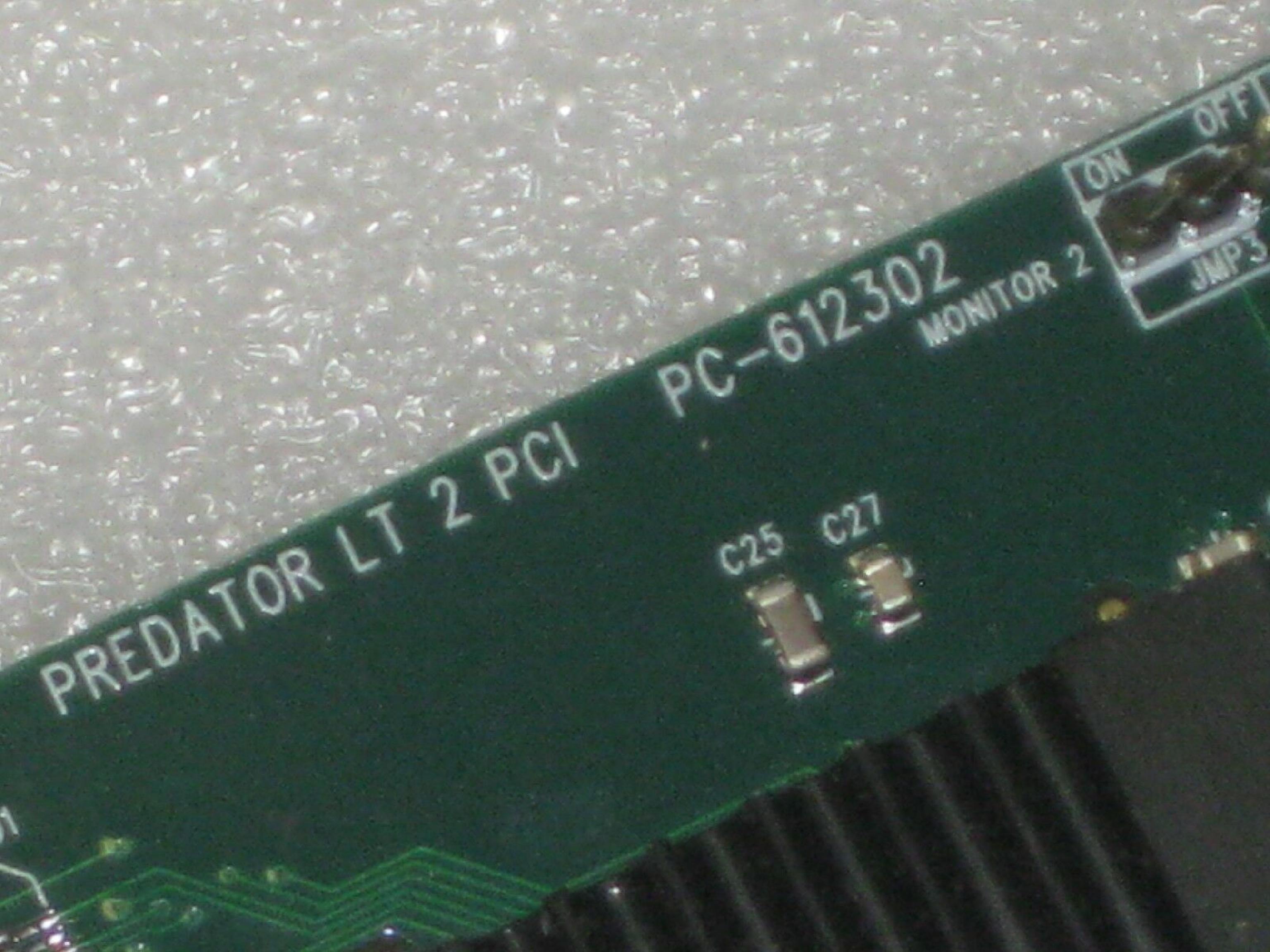 COLORGRAPHIC COMMUNICATIONS CORPORATION LT 2 PCI PREDATOR LT 2 PCI DUAL VGA VIDEO CARD PC-612302-R2