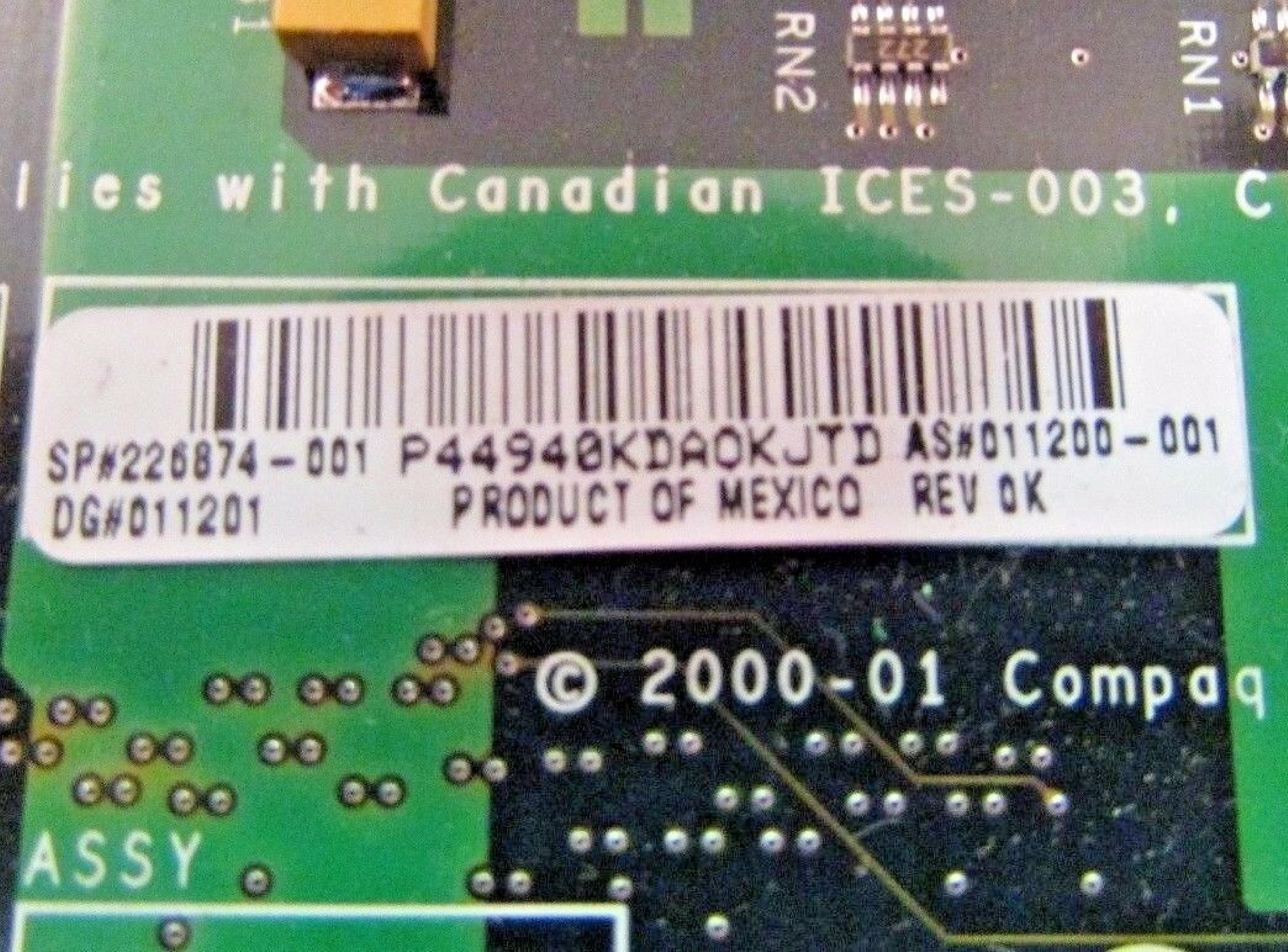 COMPAQ / HEWLETT PACKARD / HP 226874-001 SA/532 PCI64 3-CHAN SCSI-WU3-SE RAID CTRL