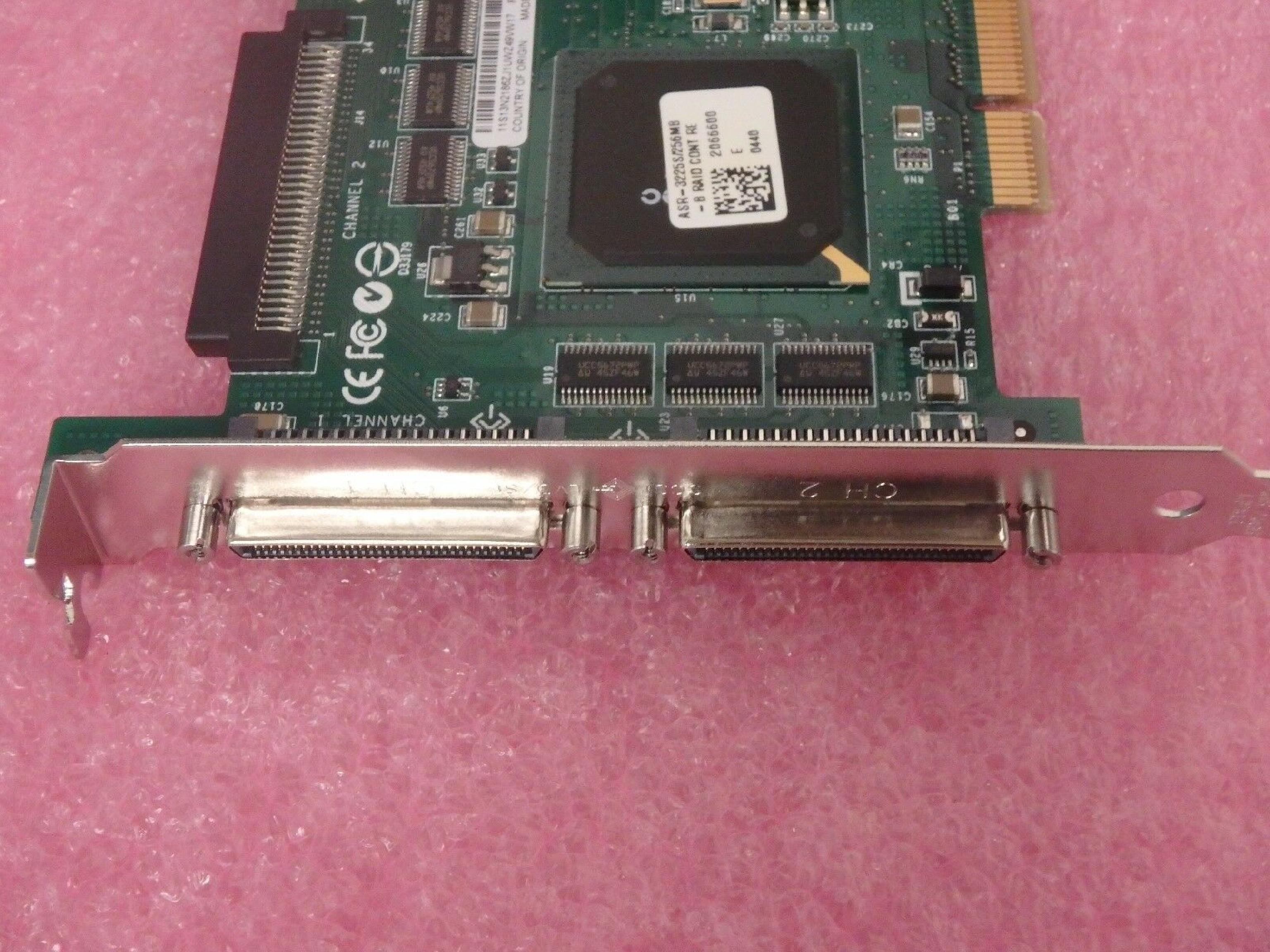 IBM / ADAPTEC 3225S SERVER RAID CONTROLLER PCI-X 6M DUAL CHANNEL ULTRA320 SCSI CON 128MB WITH BATTERY ATTACHED