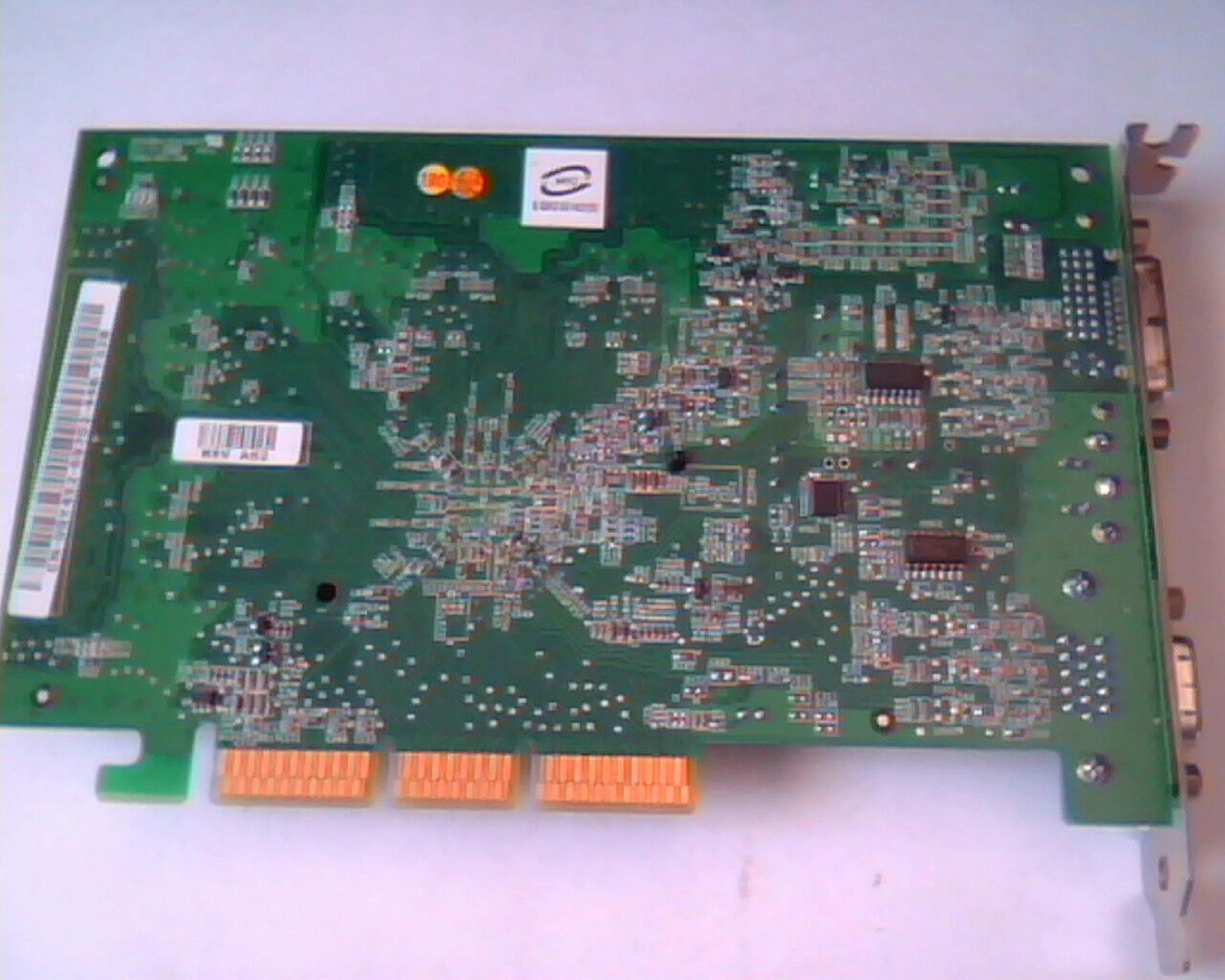 NVIDIA 8911 VER 330 128MB AGP VIDEO CARD WITH DVI VGA AND SVIDEO OUTPUTS