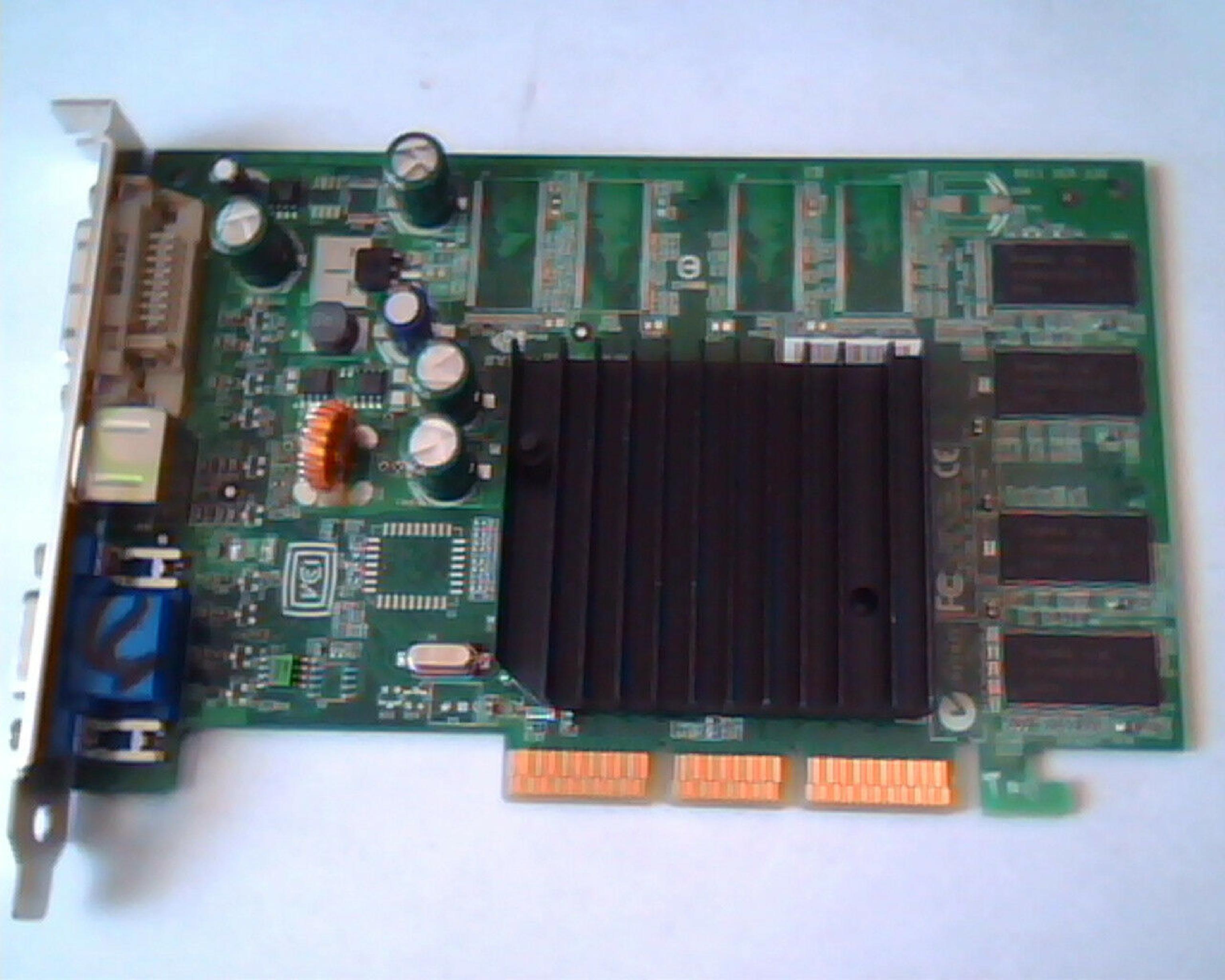 NVIDIA 8911 VER 330 128MB AGP VIDEO CARD WITH DVI VGA AND SVIDEO OUTPUTS