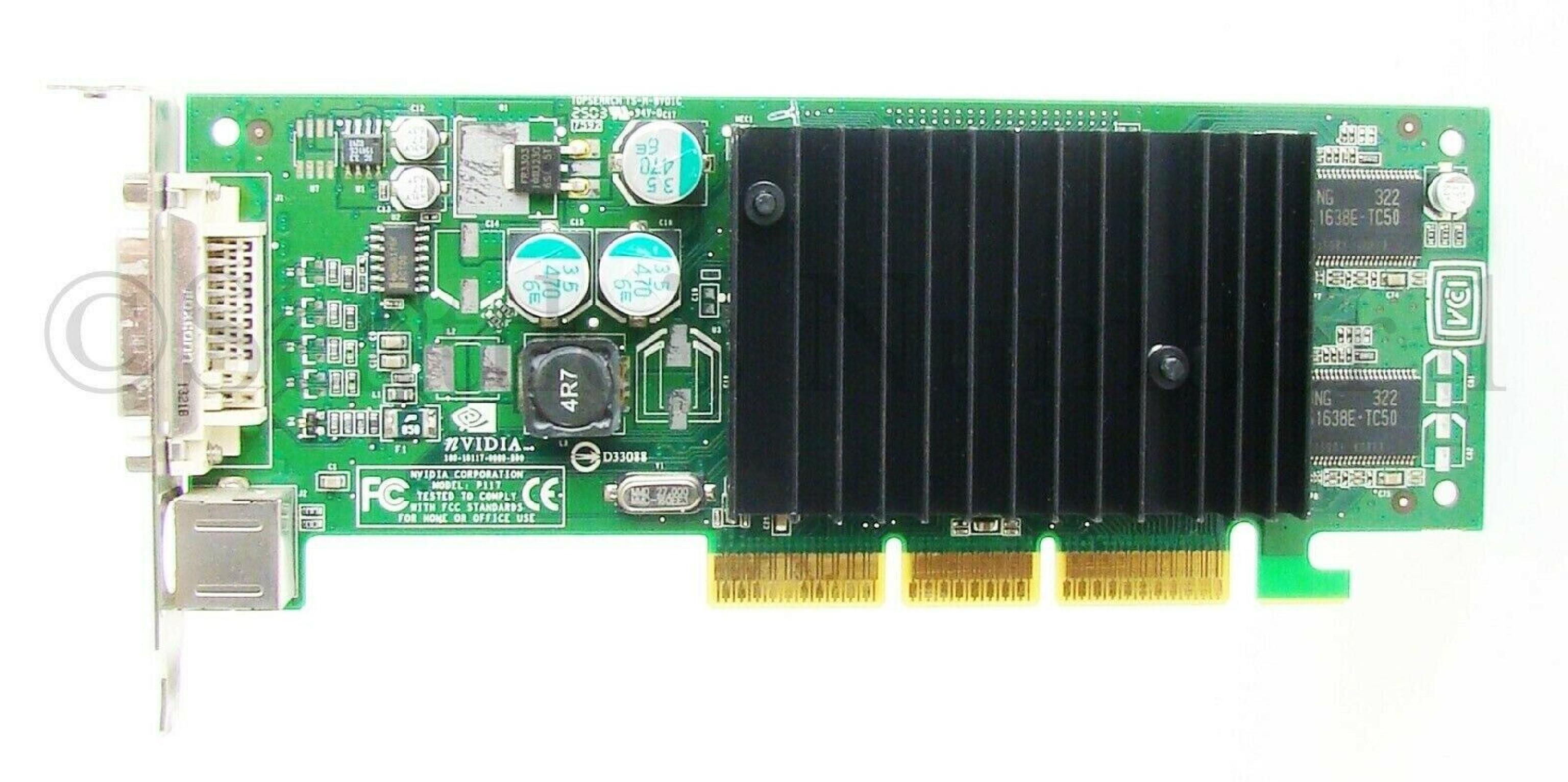 NVIDIA 180-10117-0000-800 64MB AGP VIDEO CARD WITH S-VIDEO AND DVI OUTPUT