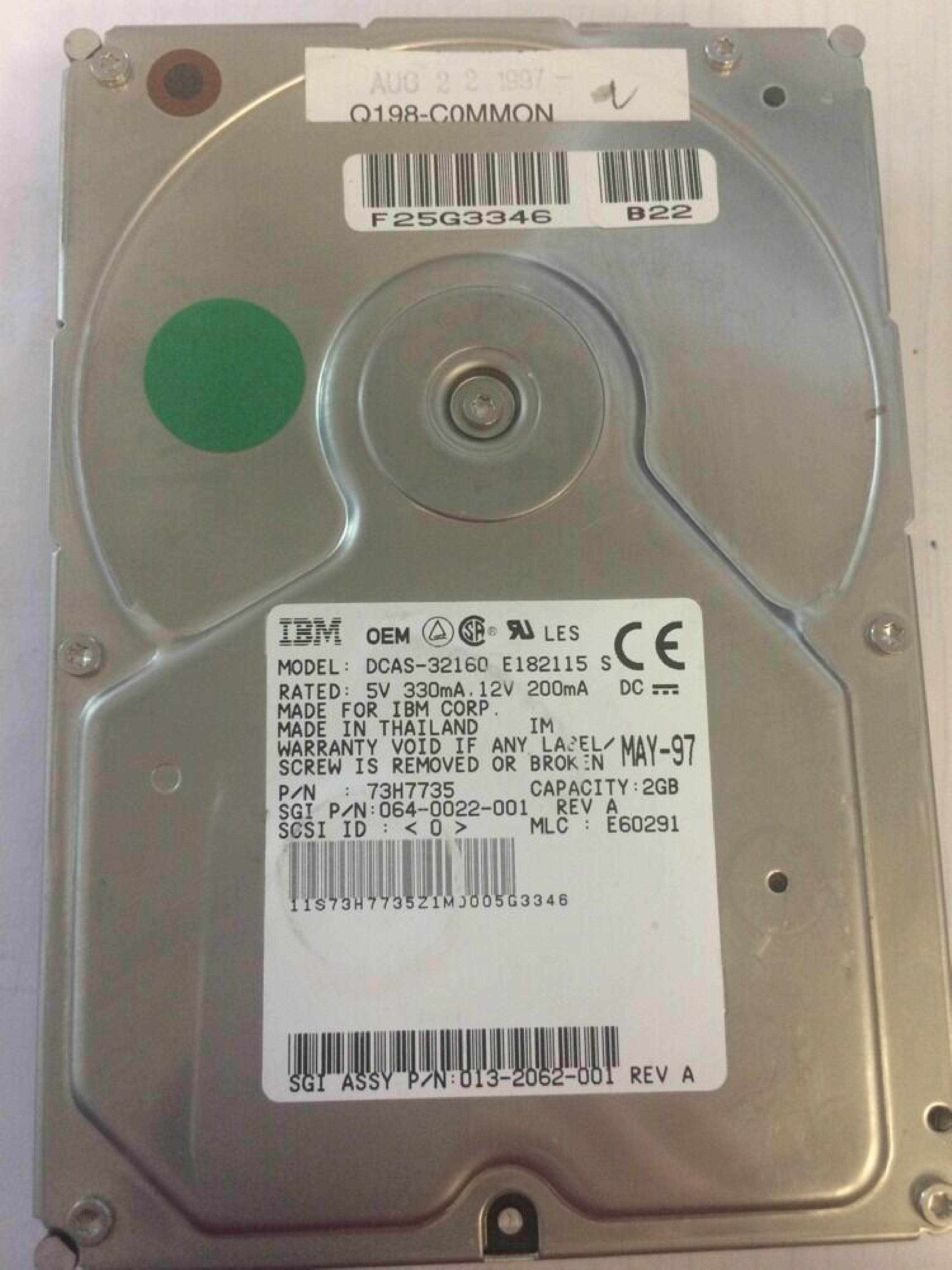 IBM DCAS-32160 2.1GB 68 PIN SCSI DRIVE