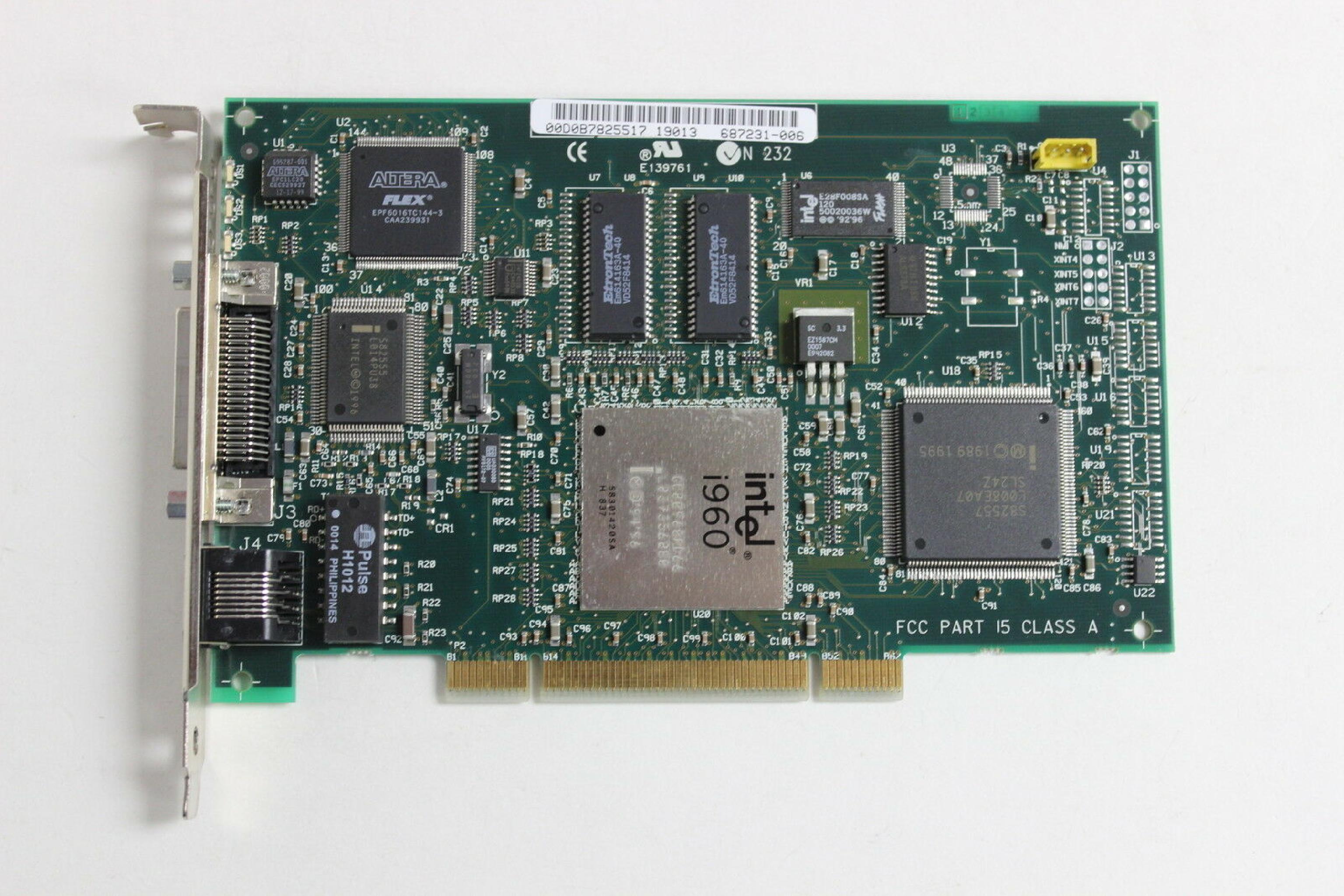 INTEL 687226-004 10/100 NETWORK CARD I960 CHIPSET PCI ADAPTER