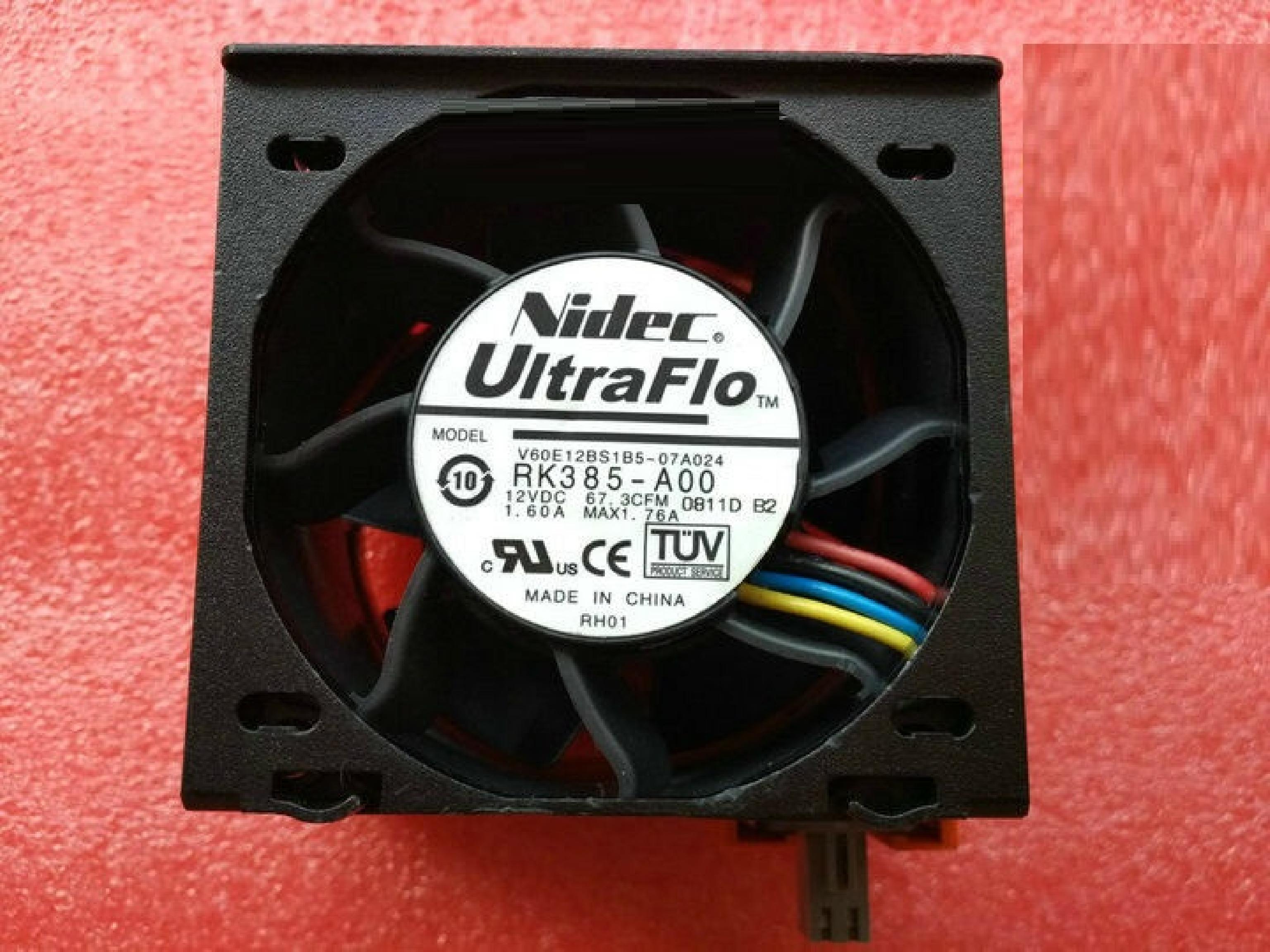 NIDEC V60E12BS1B5-07A024 FAN 12VDC 1.60 AMP 67 CFM 60X60X38MM