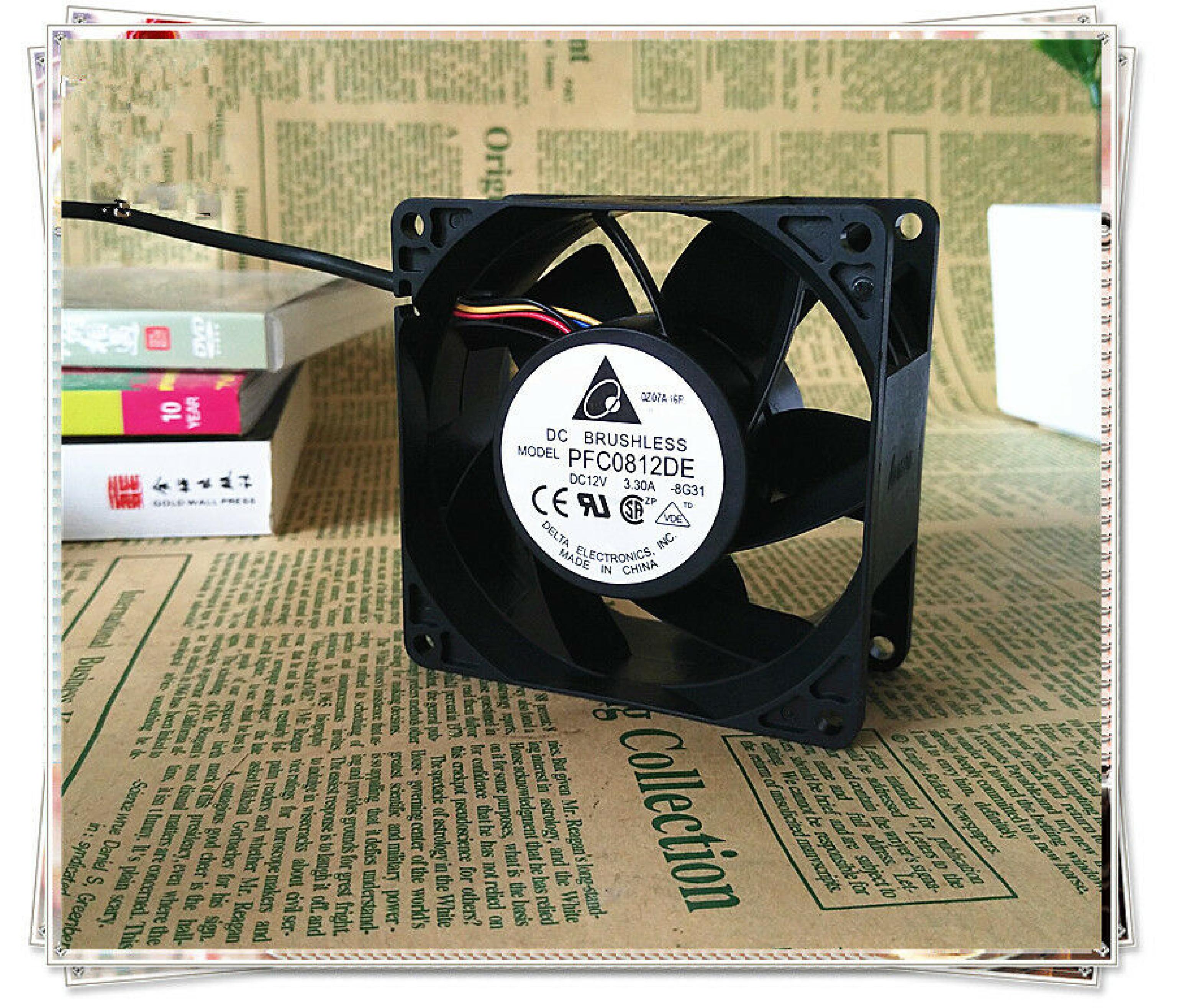 DELTA ELECTRONICS INC PFC0812DE FAN 3X3X1.5 FAN 4-WIRES 12VDC 3.30AMP