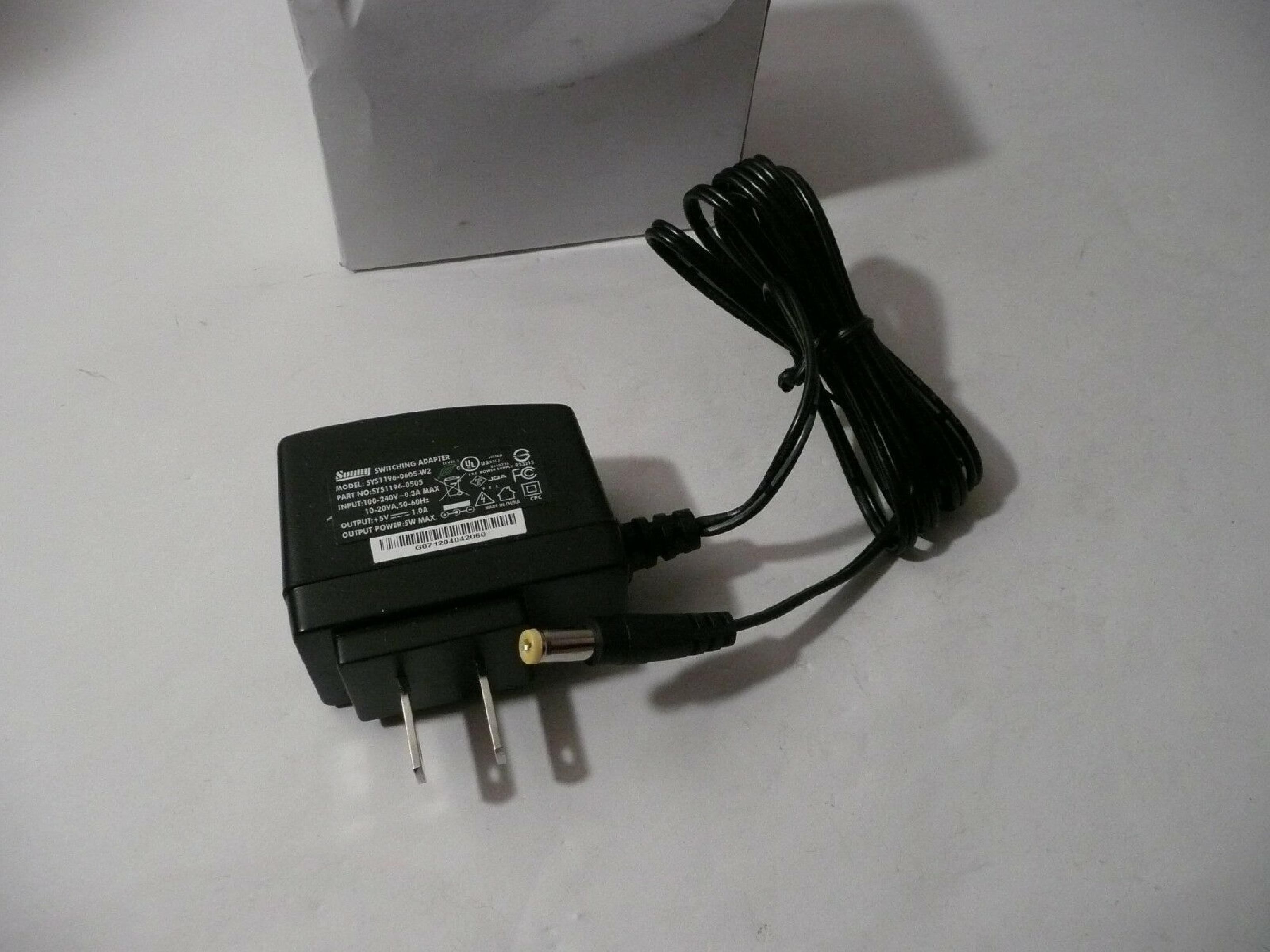 ADAPTER SYS1196-0605-W2 AC 5V 1A TO USB MINI-B